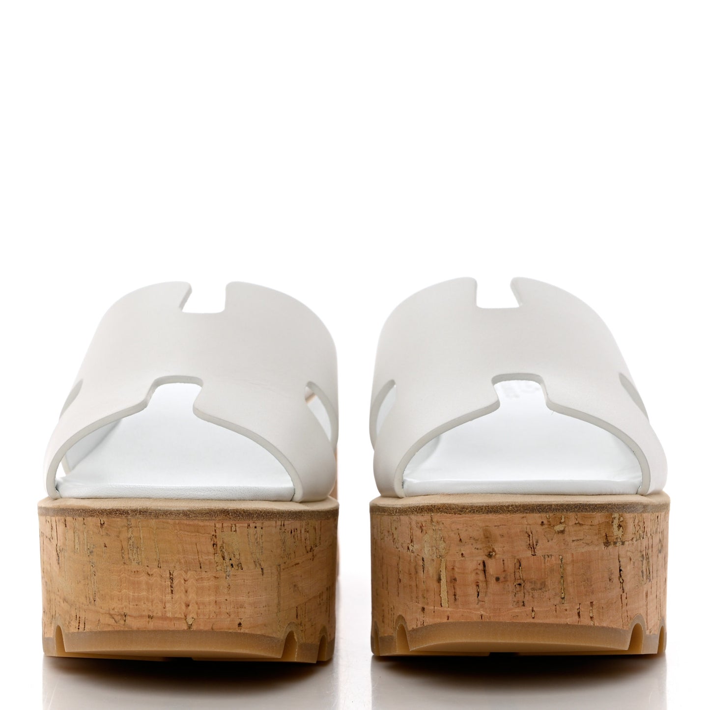 Calfskin Cork Eze 30 Sandals 35 White