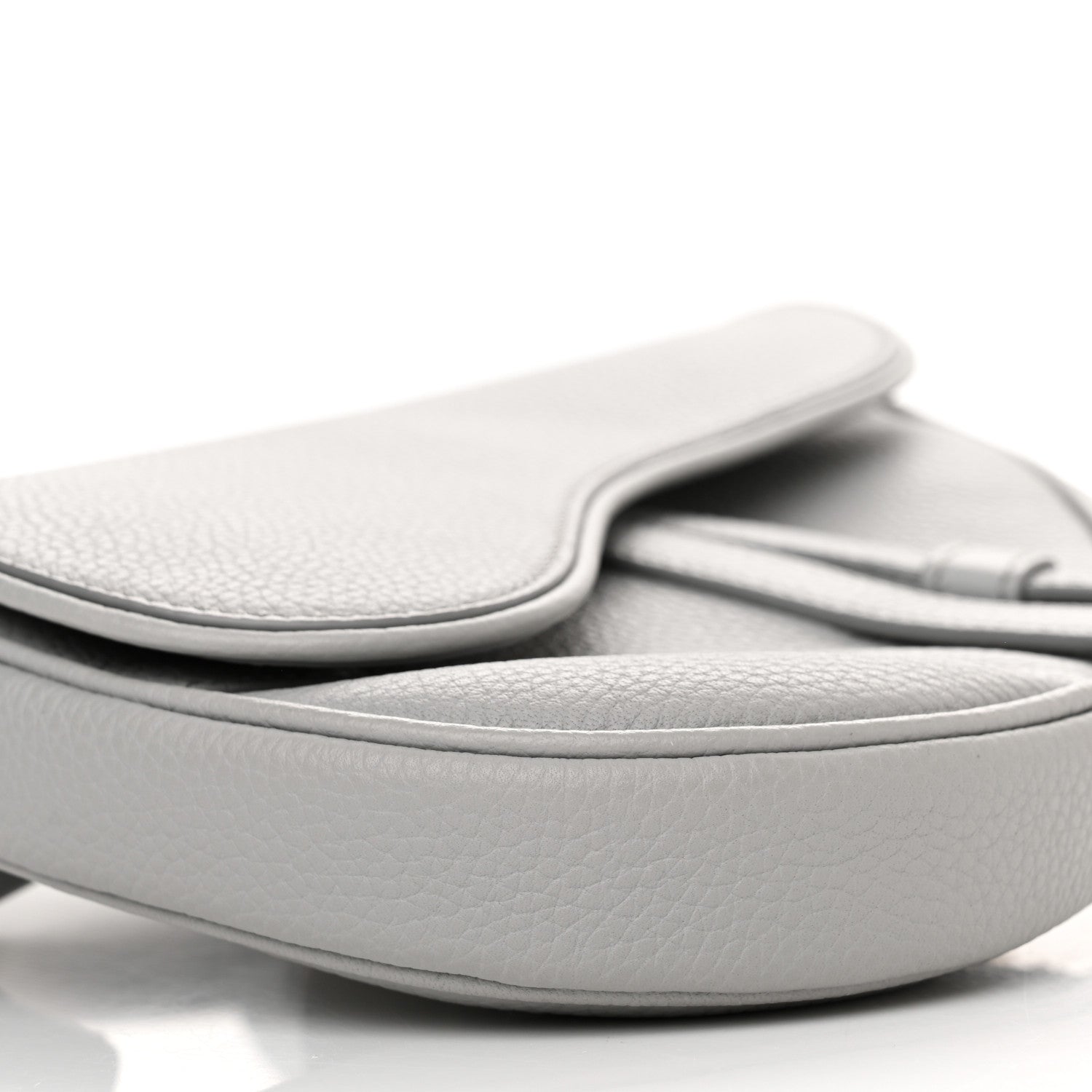 Christian Dior Grained Calfskin Mens Mini Saddle Bag Gray 9 of 12