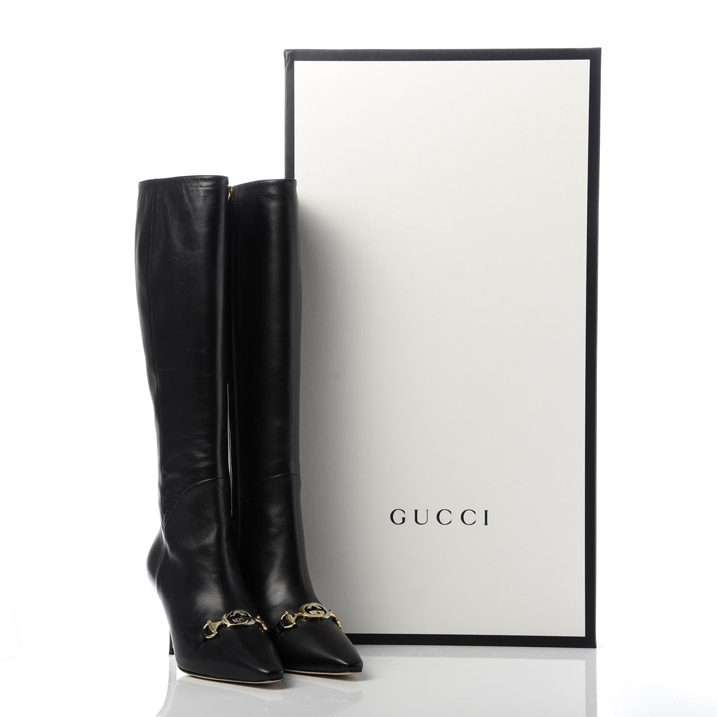 Calfskin Zumi Knee High Boots 37 Black