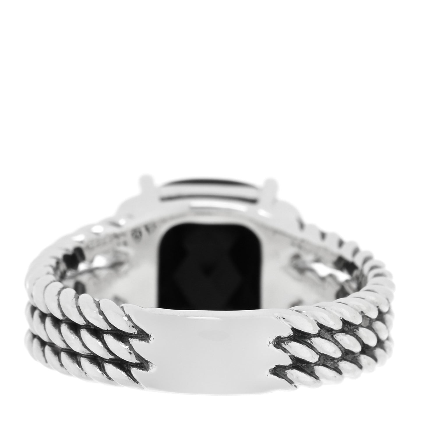 Sterling Silver Diamond Black Onyx 10mm Petite Wheaton Ring