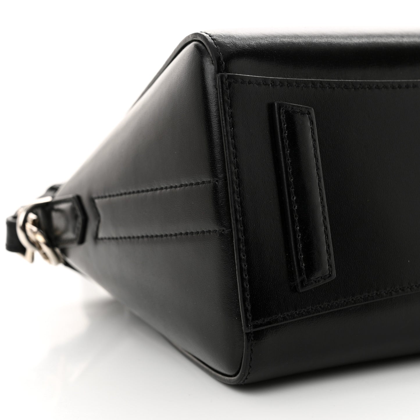 Shiny Lord Calfskin Mini Antigona Black