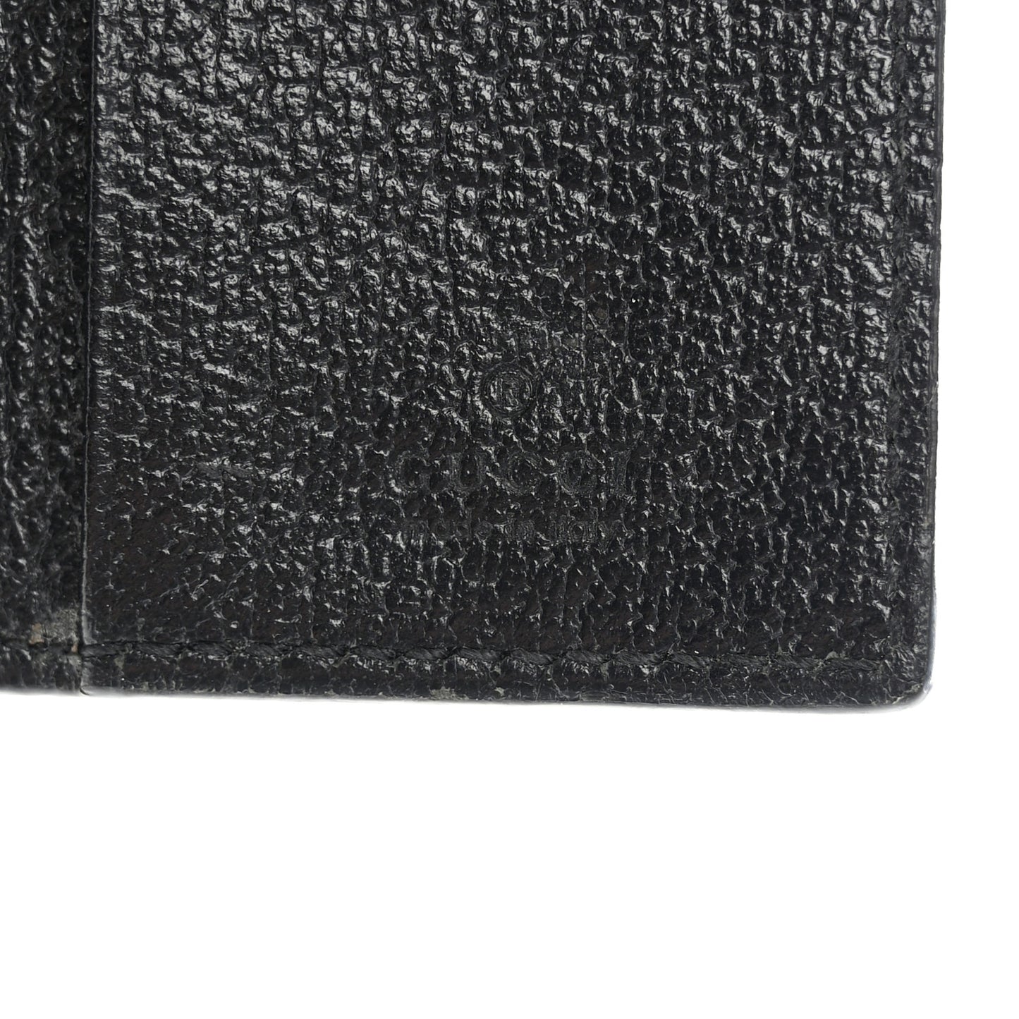 Calfskin Boar Effect GG Marmont 6 Key Holder Black