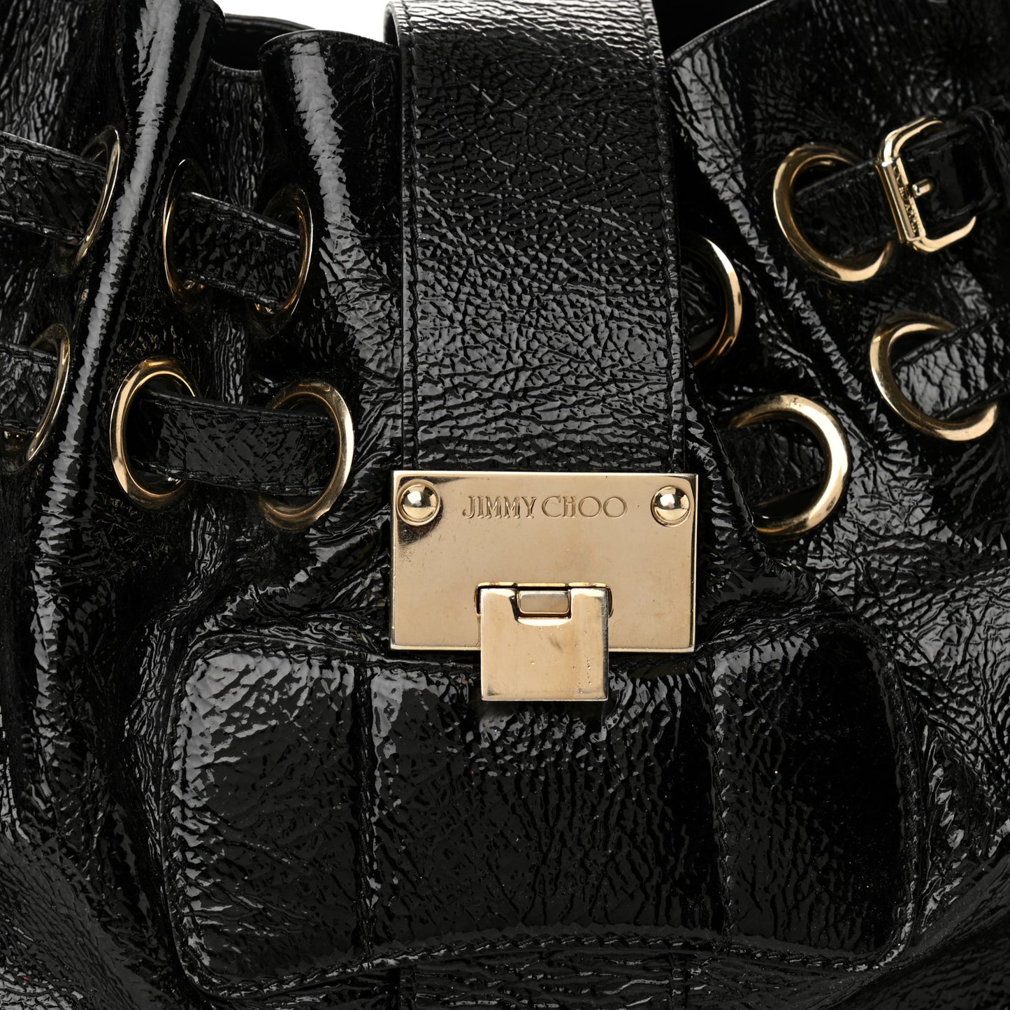 Crushed Patent Ramona Black