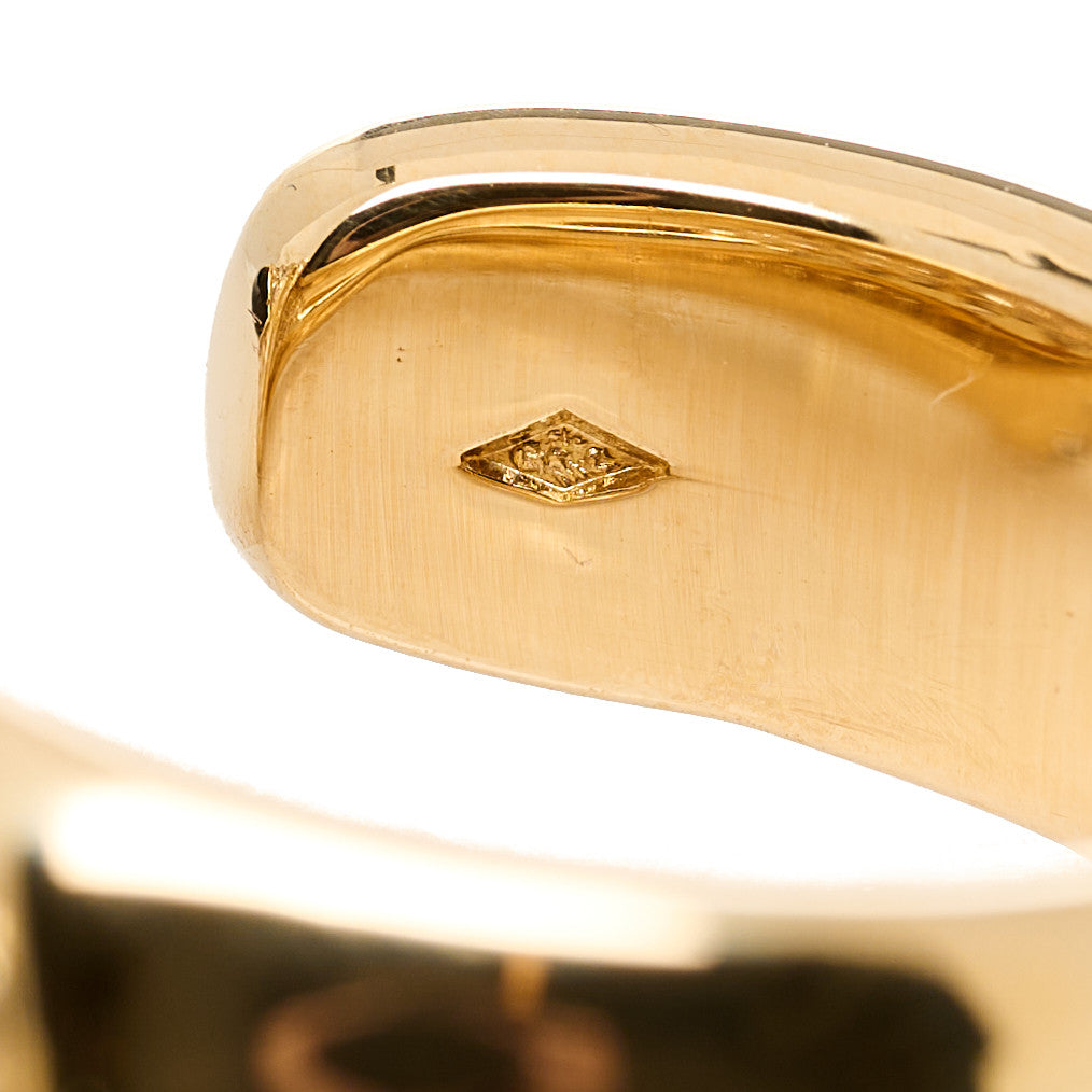 Cartier 18K Yellow Gold Diamond Tsavorite Onyx Panthere De Cartier Band Ring 48 4.5 10 of 11