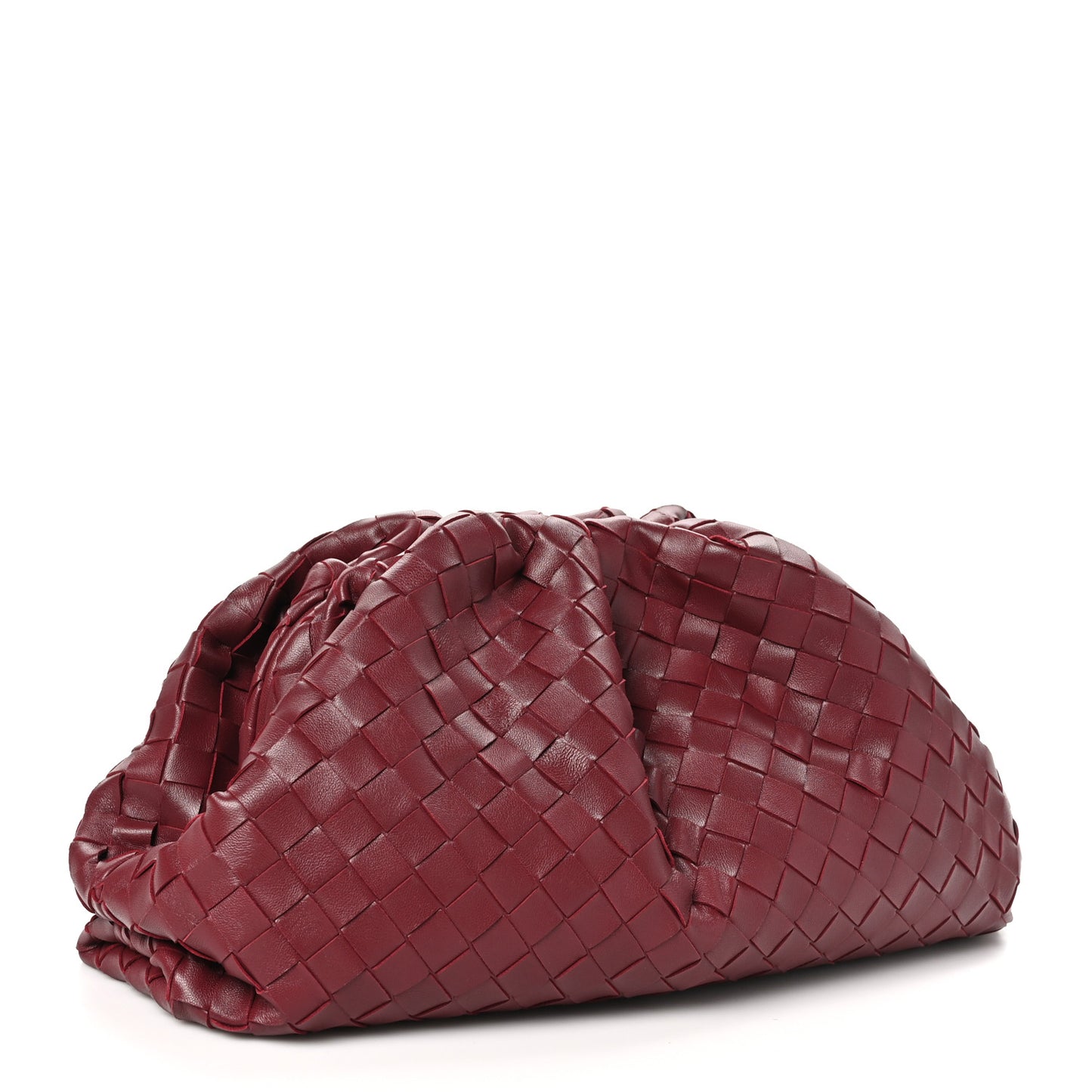 Nappa Maxi Intrecciato The Pouch Oversized Clutch Bordeaux