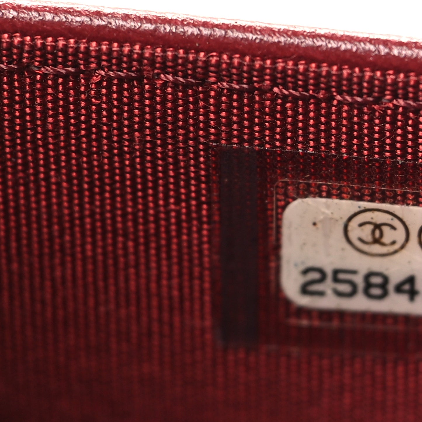 Caviar Quilted Boy Wallet On Chain WOC Burgundy