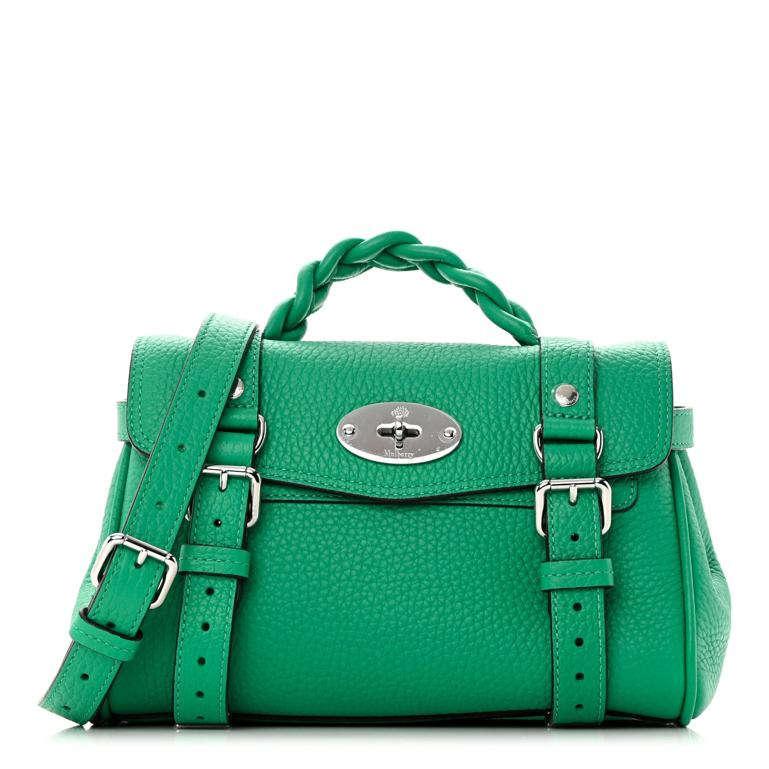 Mulberry Heavy Grain Mini Alexa Lawn Green 1345008 – FASHIONPHILE