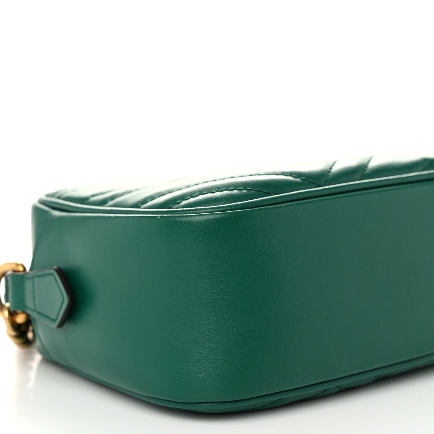 Calfskin Matelasse Small GG Marmont Chain Shoulder Bag Emerald Green