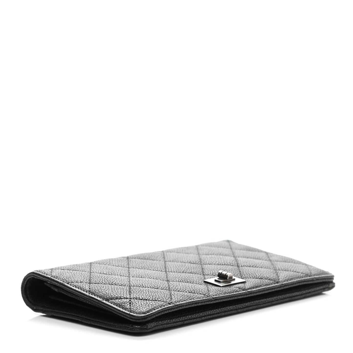 Caviar Quilted Reissue Yen Wallet Black