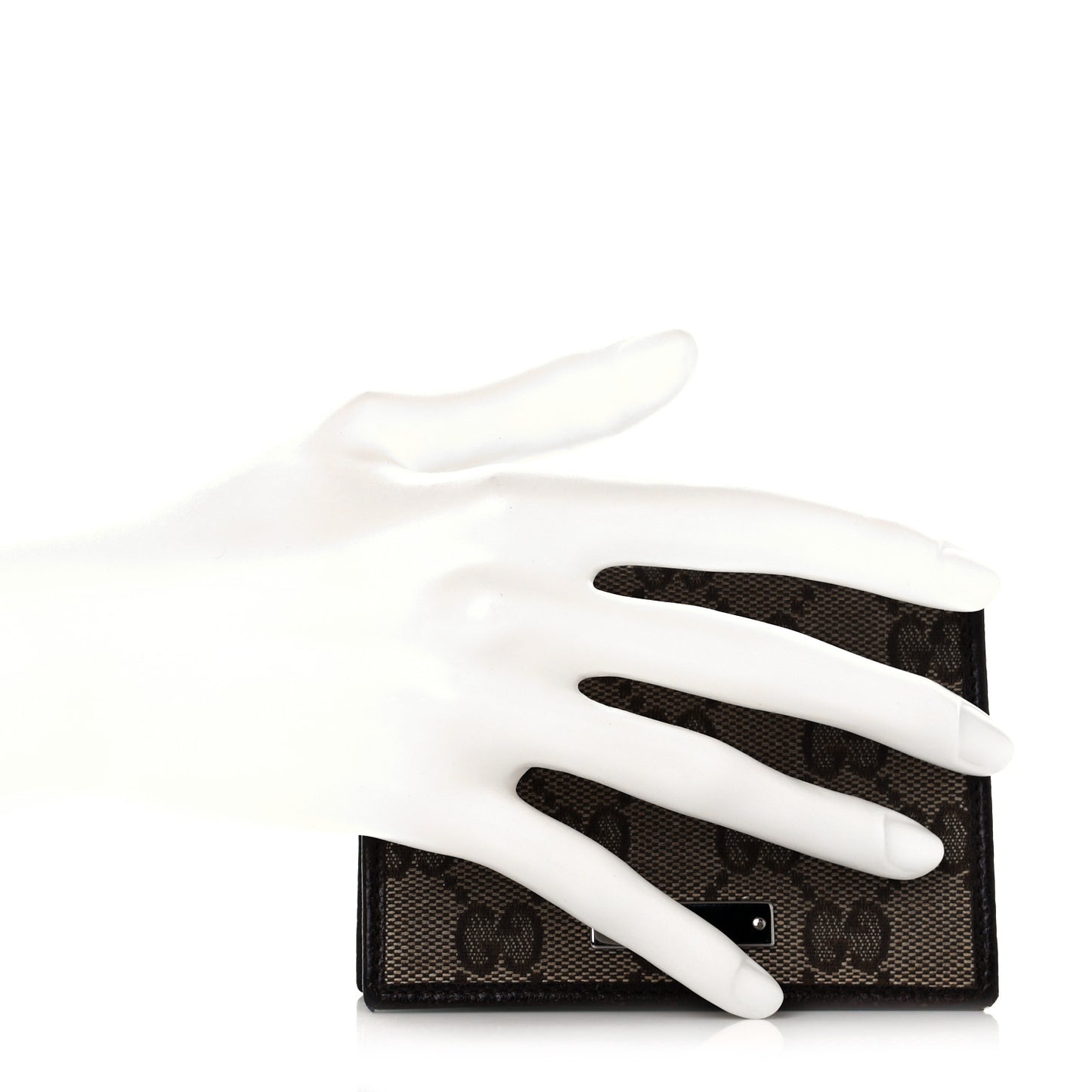 GG Monogram Bi-Fold Wallet Dark Brown
