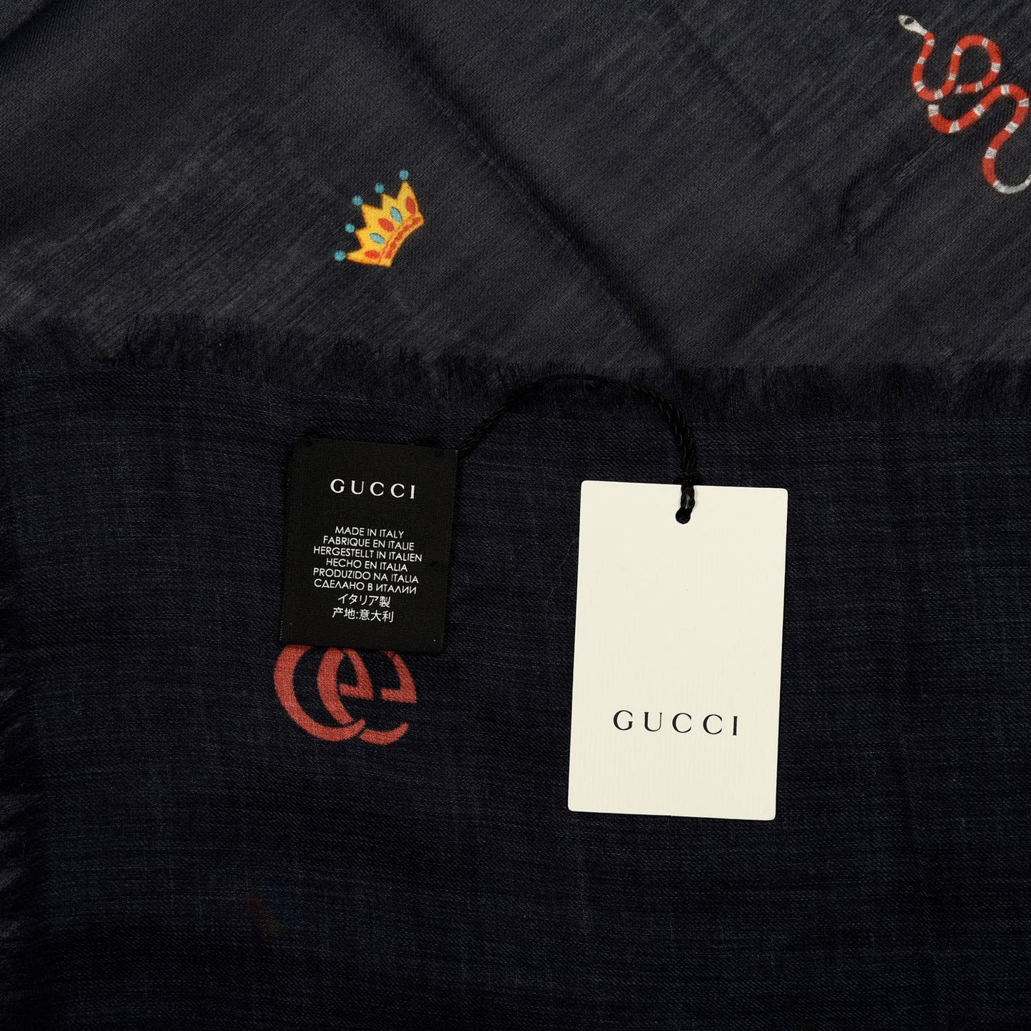Modal Classic Mixer Shawl Black Midnight Blue