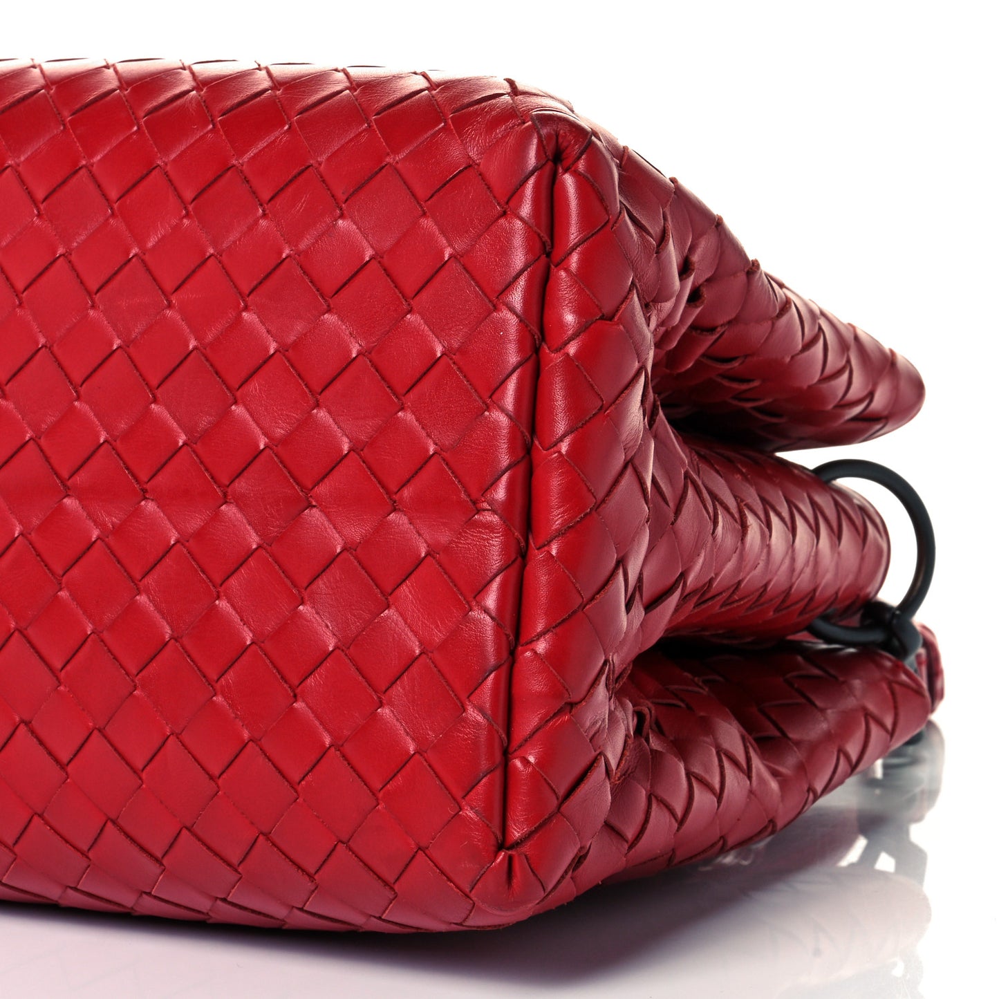 Light Calf Intrecciato Small Roma Fraise