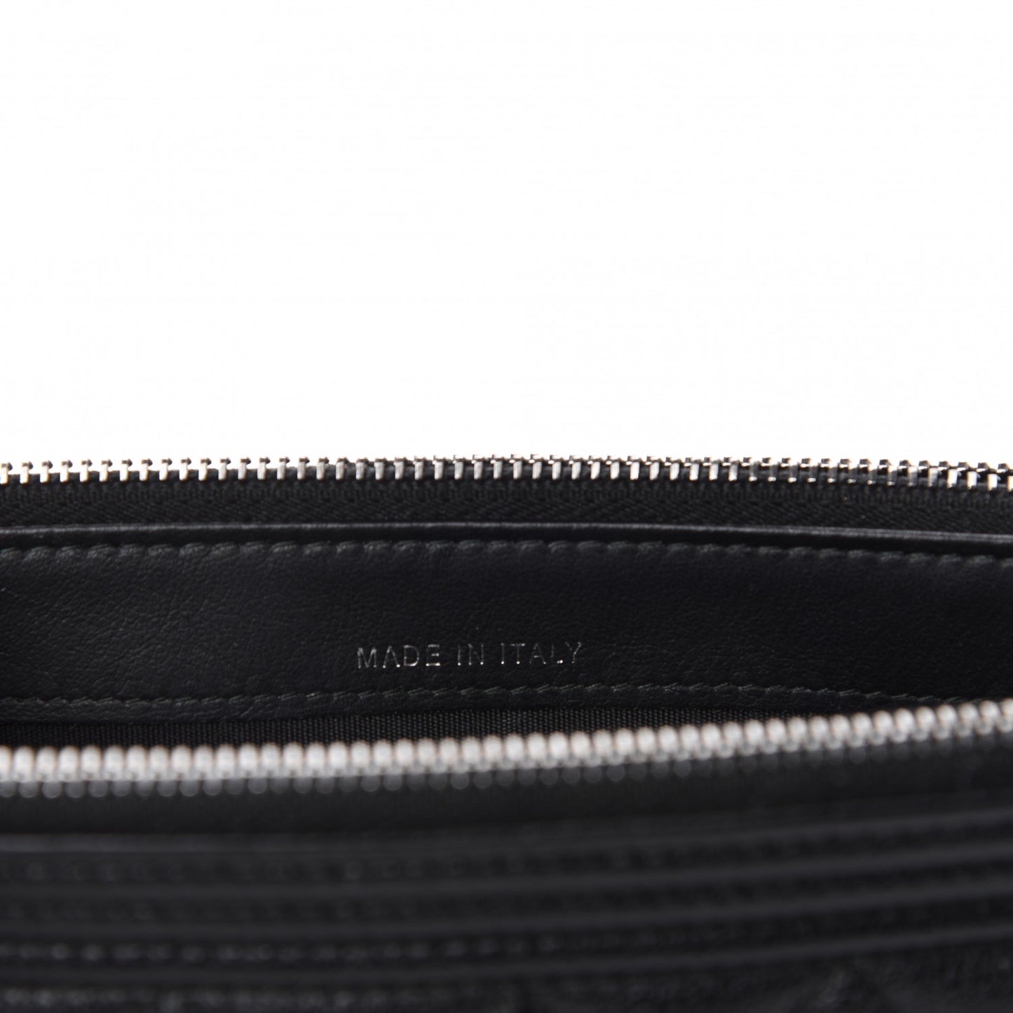 Calfskin Quilted Small Boy Clutch With Chain Black