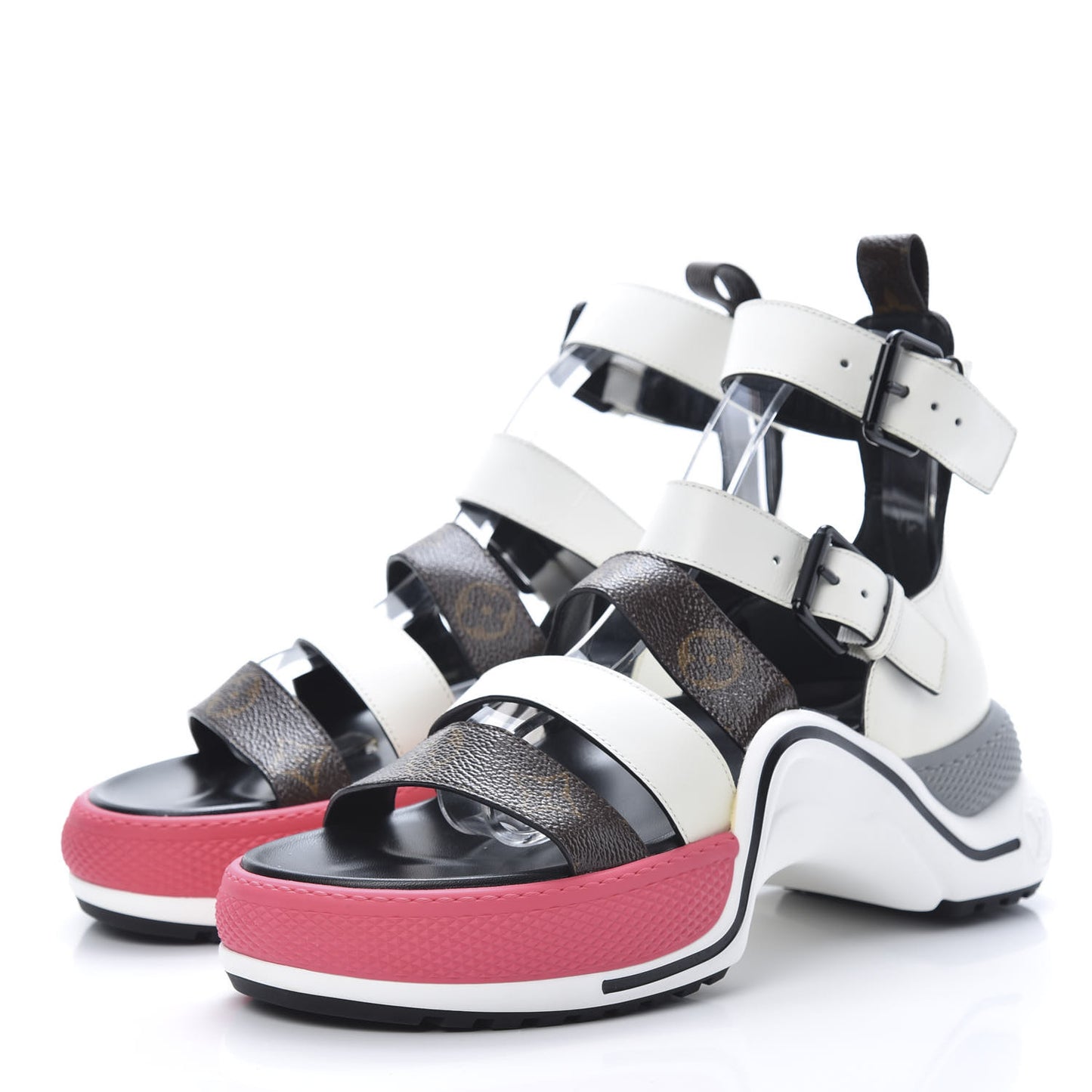 Patent Monogram LV Archlight Sandal 38 White