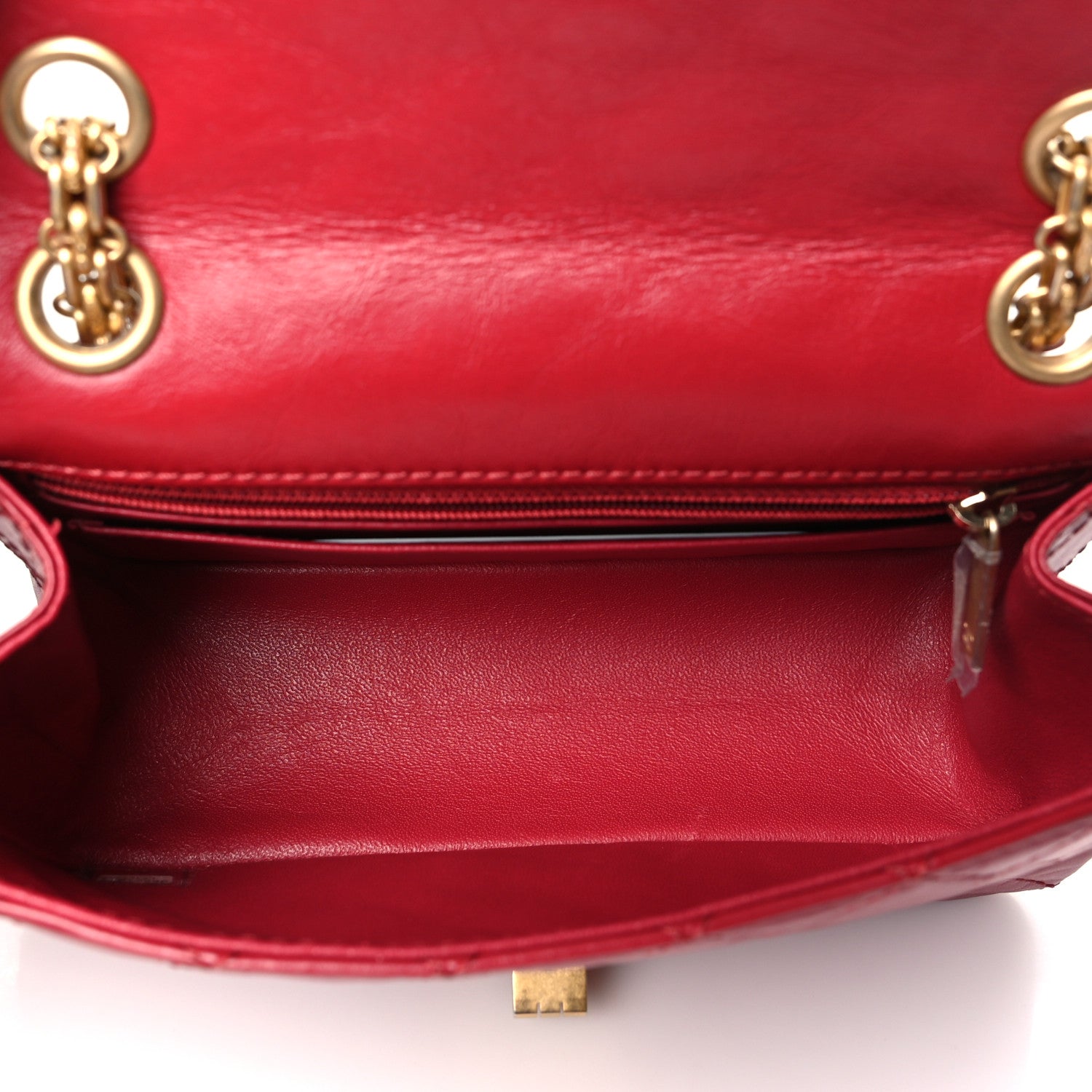 Chanel Aged Calfskin Quilted 2.55 Reissue Mini Flap Red 5 of 10