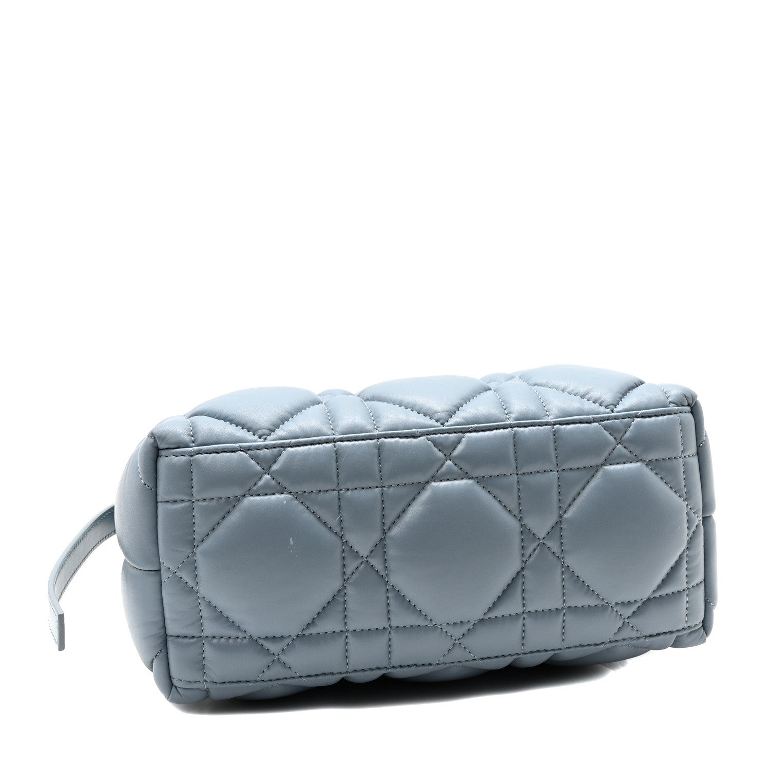 Christian Dior Calfskin Macrocannage Medium Diortravel Nomad Pouch Bracing Blue 4 of 10