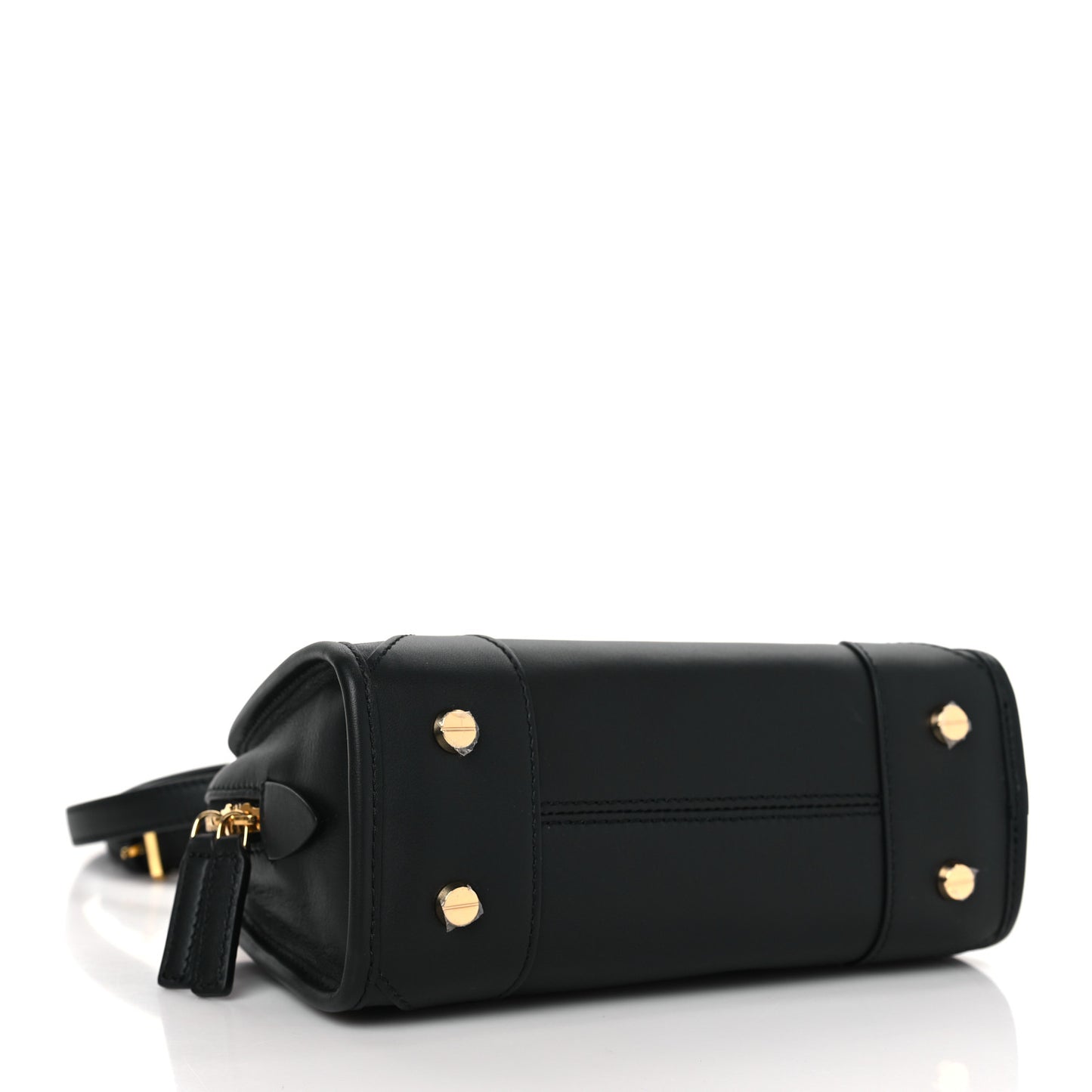 Calfskin Mini Aren Boston Bag Black