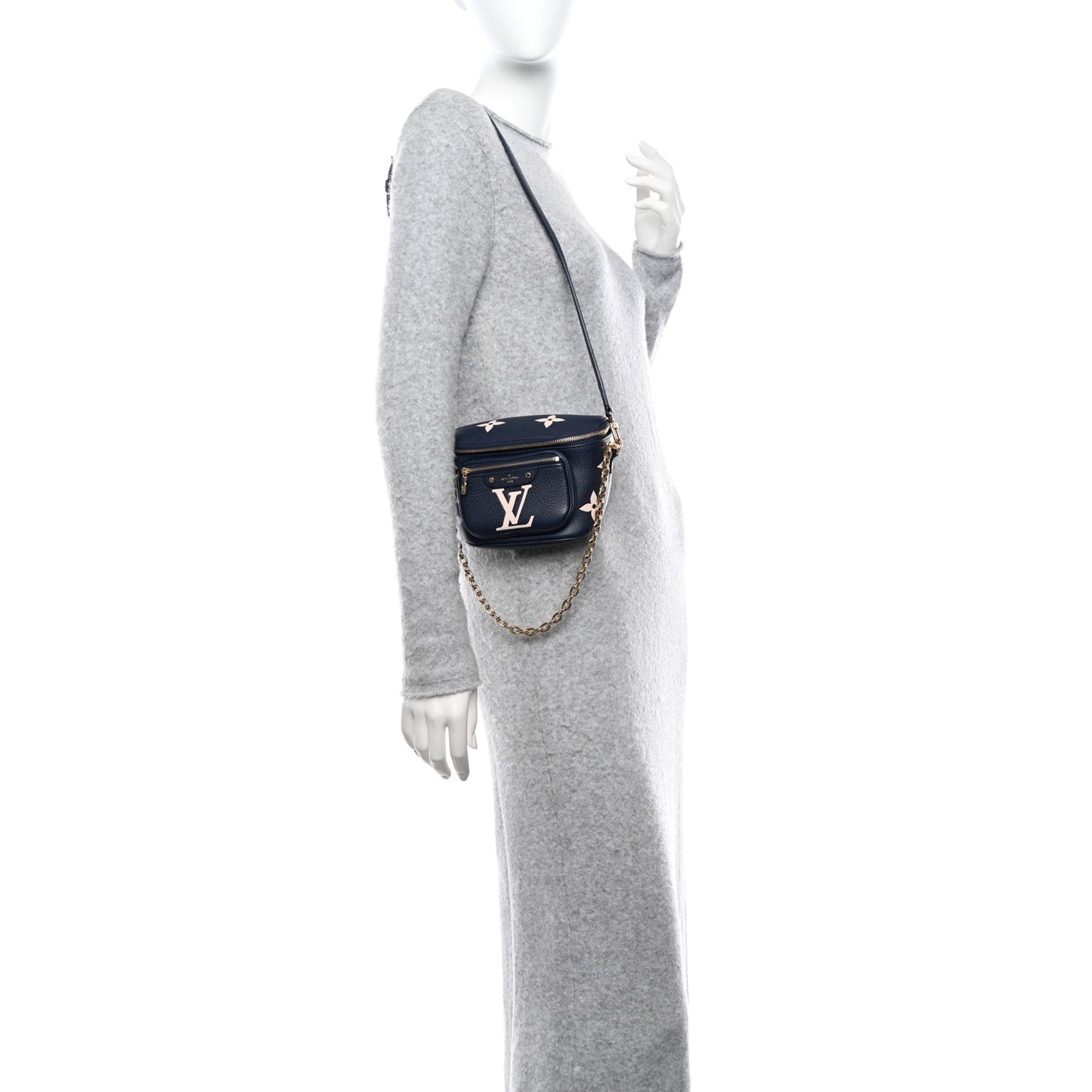 Empreinte Monogram Giant Mini By The Pool Bumbag Blue Beige