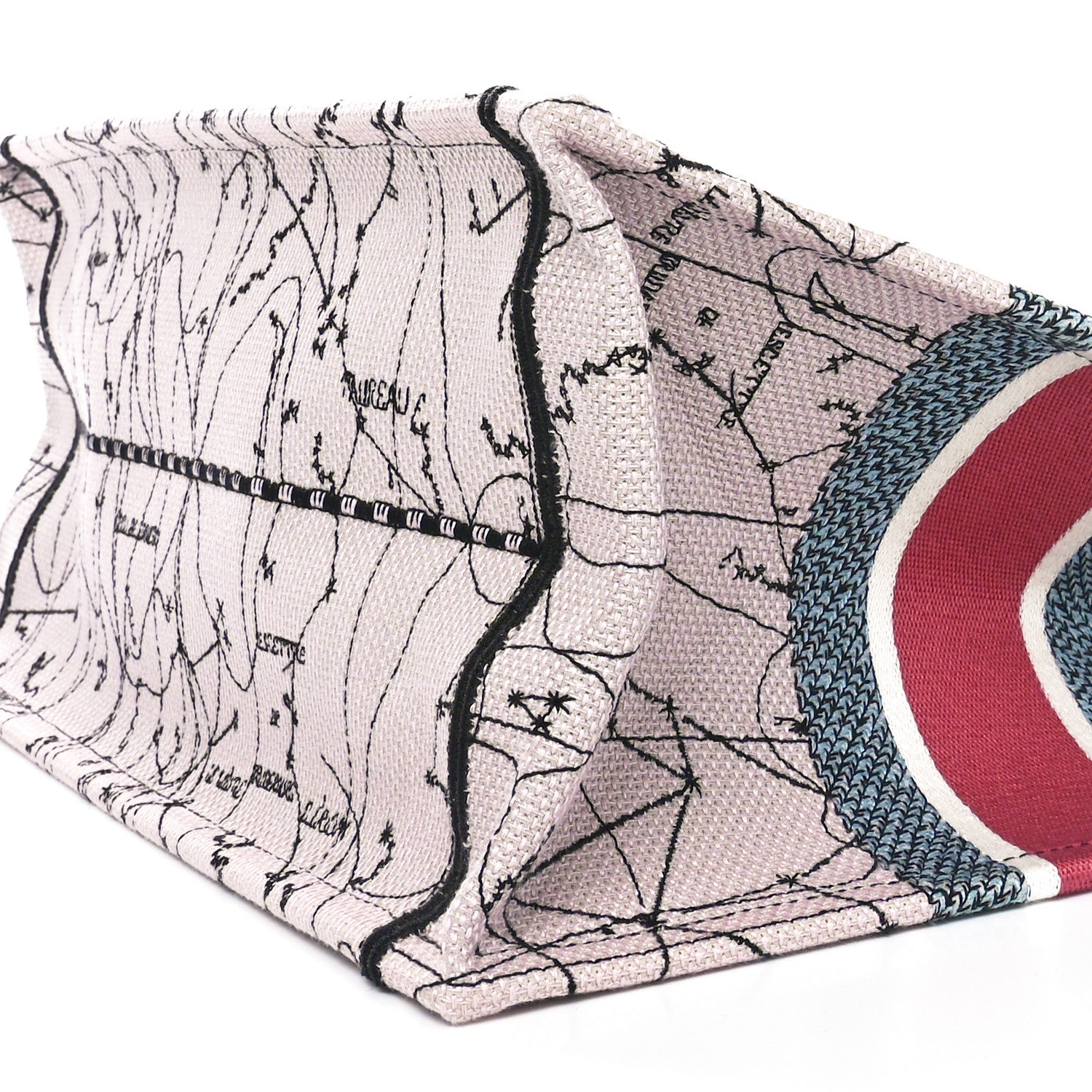 Christian Dior Canvas Embroidered Medium Zodiac Book Tote Latte Multicolor 10 of 10