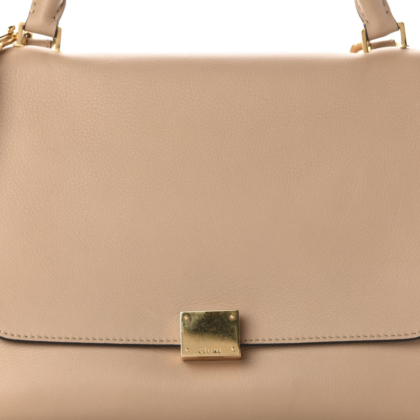 Smooth Calfskin Suede Medium Trapeze Sahara