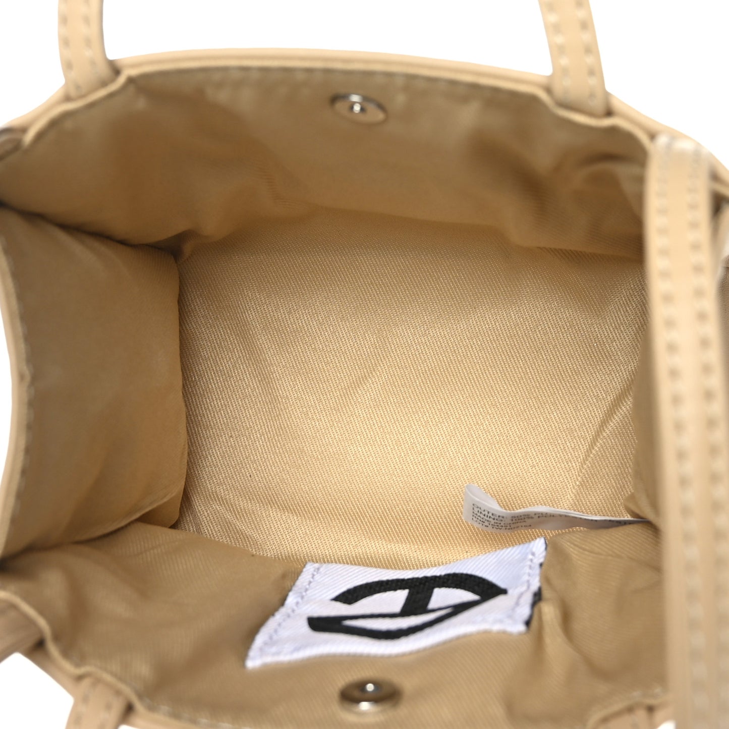 Vegan Leather Small Shopping Bag Cream