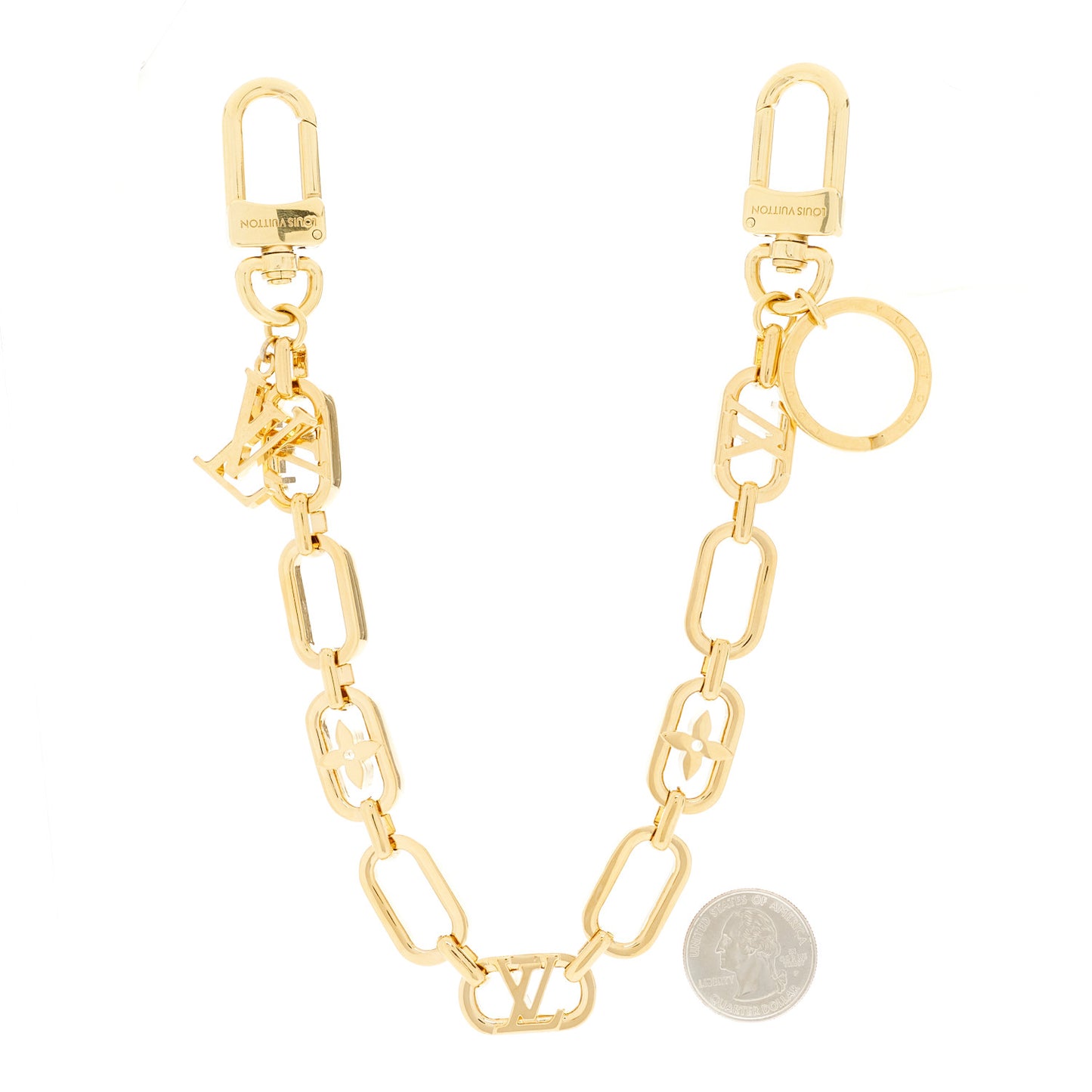 Metal My LV Chain Bag Charm Gold