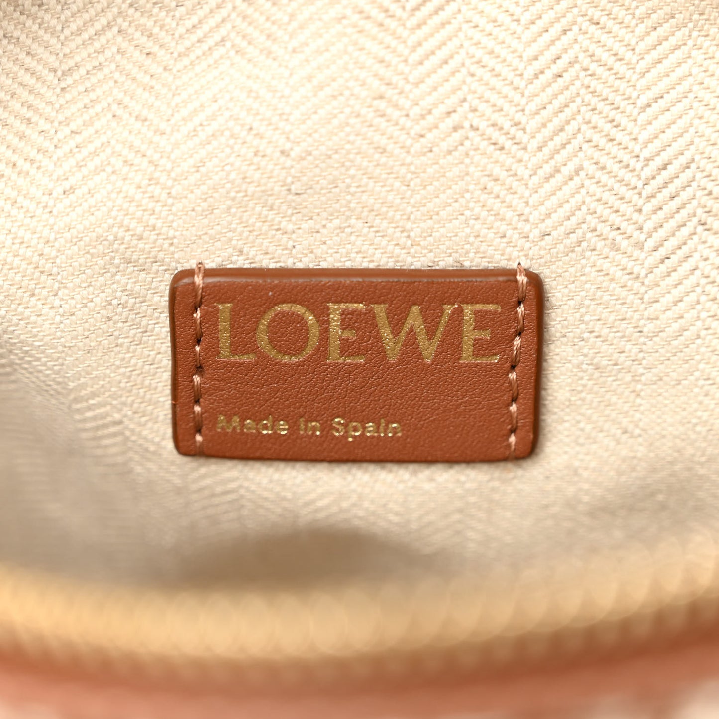 Jacquard Anagram Calfskin Small Cubi Bag Tan Pecan