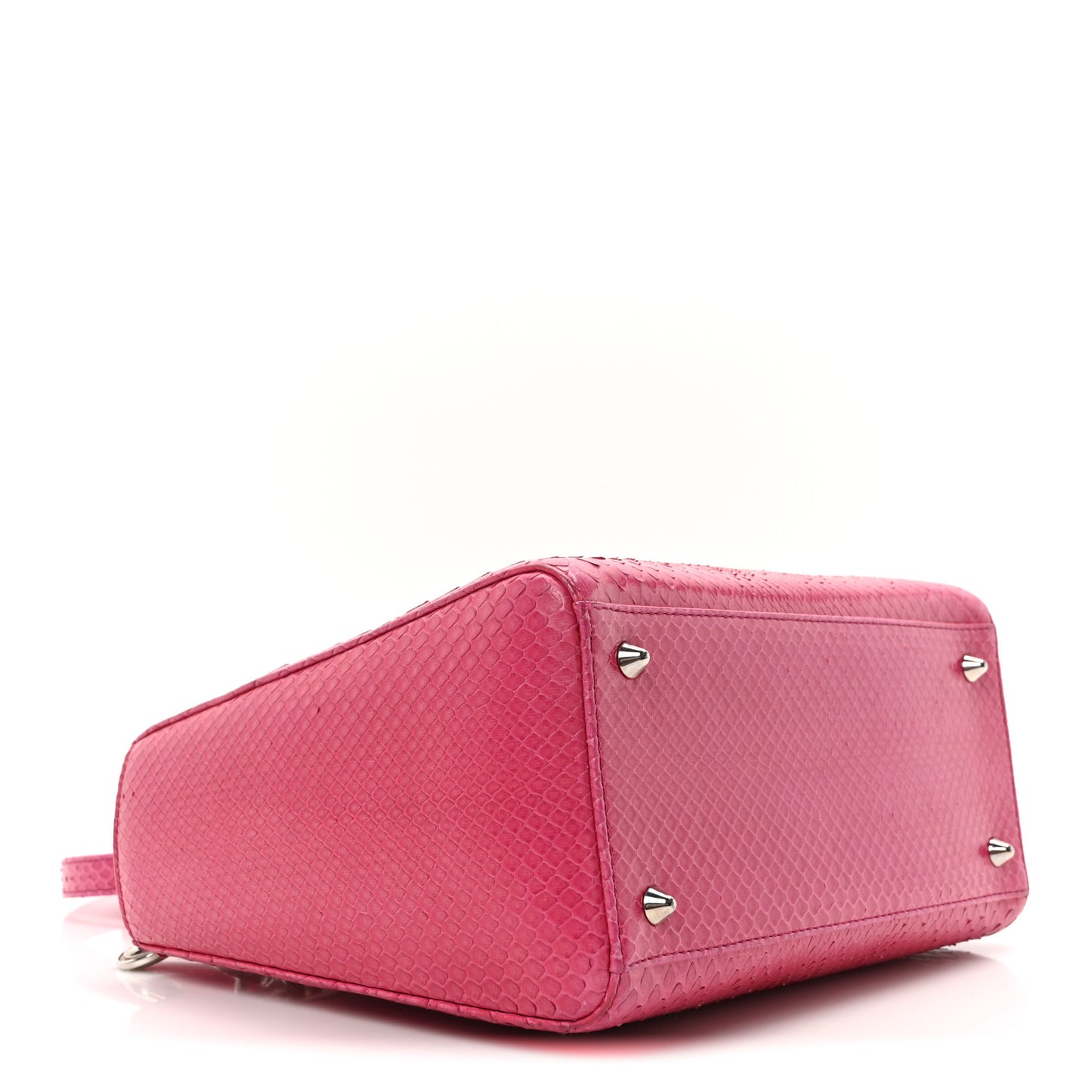 Snakeskin Medium Lady Dior Pink