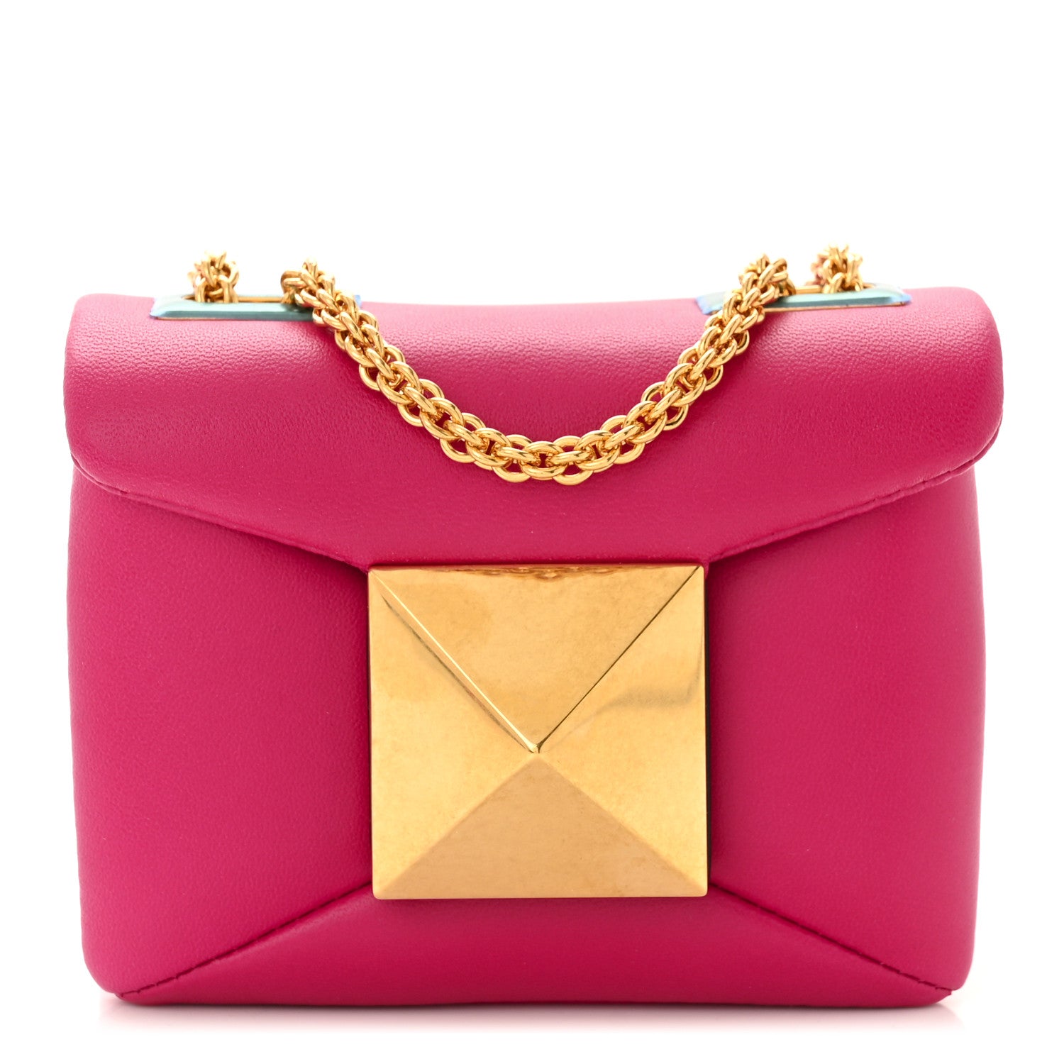 Valentino Garavani Nappa Micro One Stud Chain Bag Blossom 1 of 12