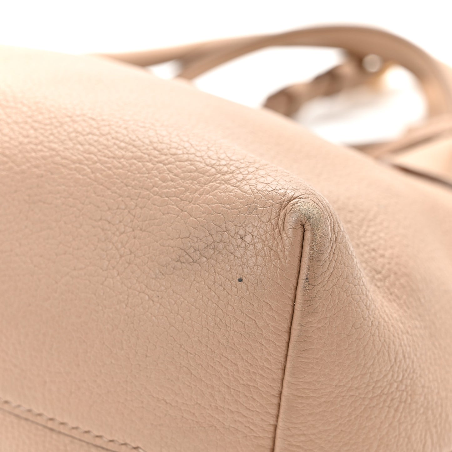 Vitello Daino Mini Shopping Tote Cammeo