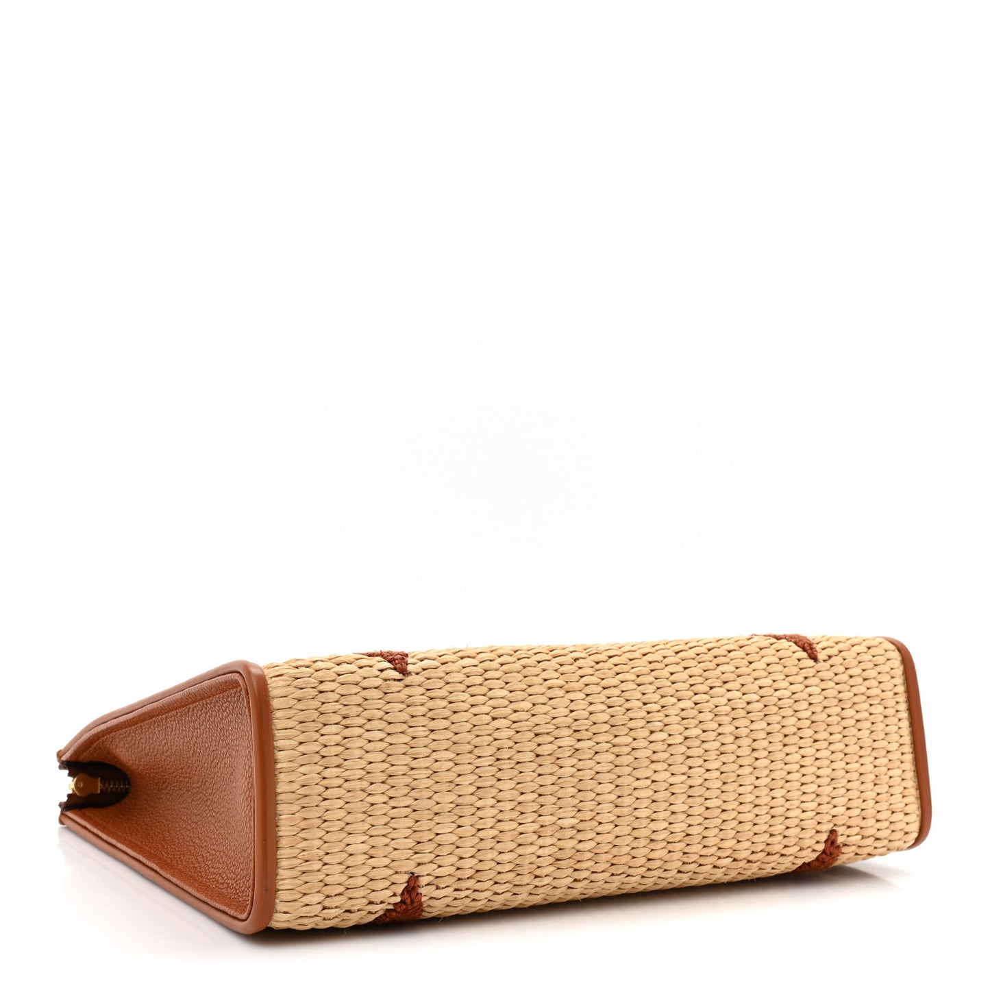 Raffia Monogram Giant Toiletry Pouch 26 Tan