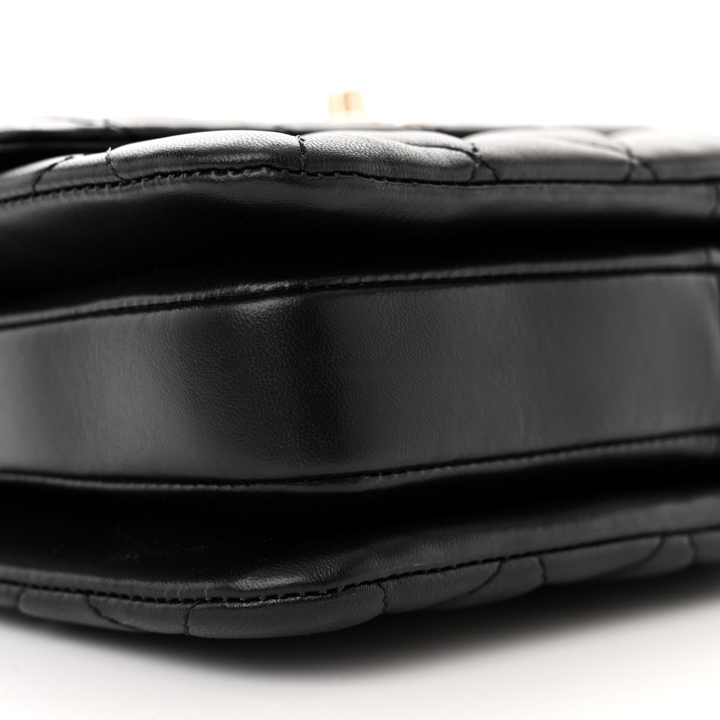 Lambskin Quilted Mini Trendy CC Dual Handle Flap Bag Black