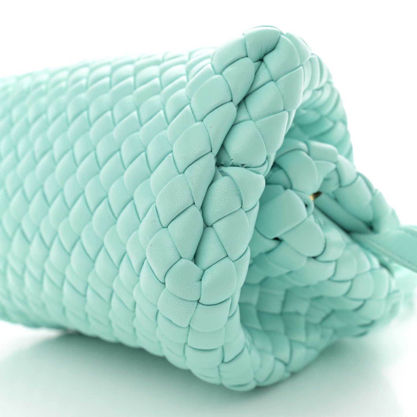 Nappa Intreccio Mini Padded Handle Bag Celadon