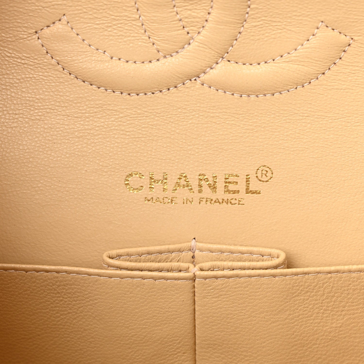 Chanel Caviar Quilted Medium Double Flap Beige 6 of 11