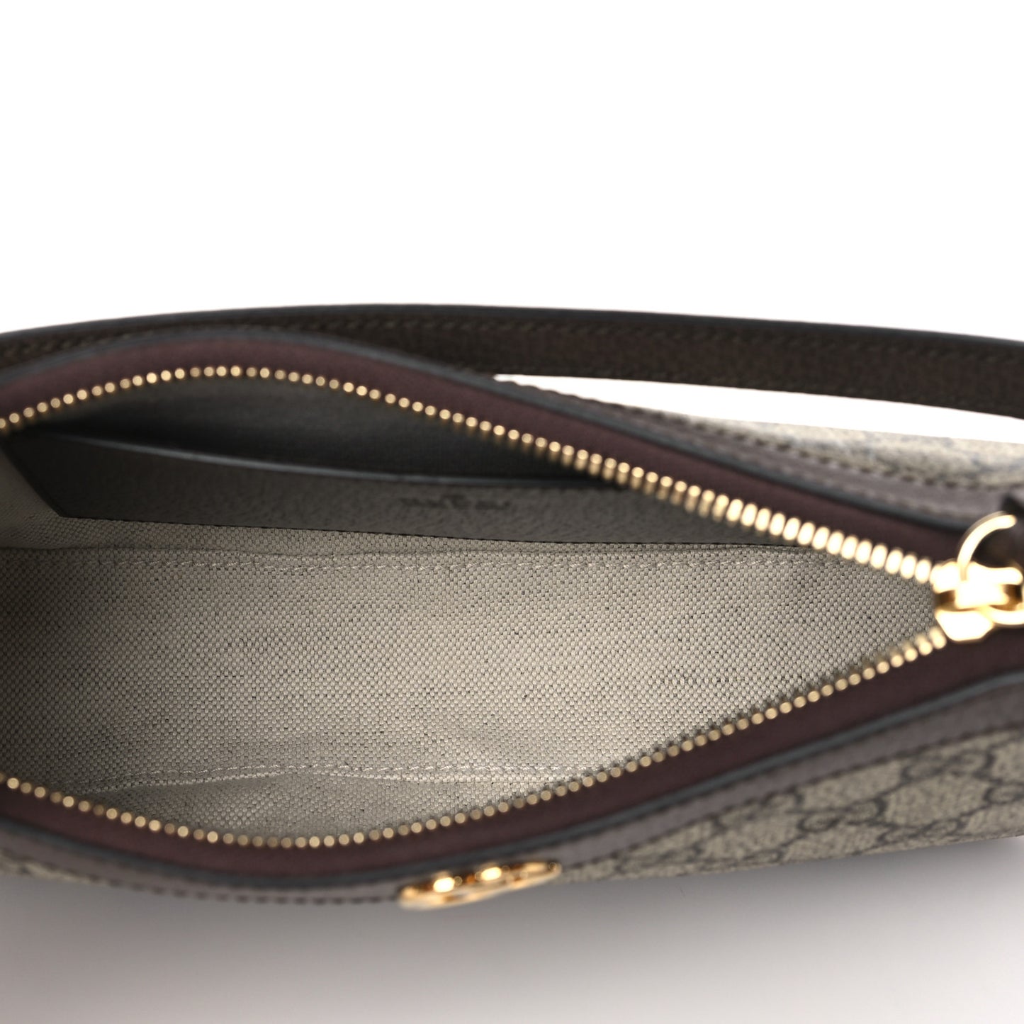 GG Supreme Monogram Textured Dollar Calfskin Small Ophidia Hobo Beige Ebony New Acero