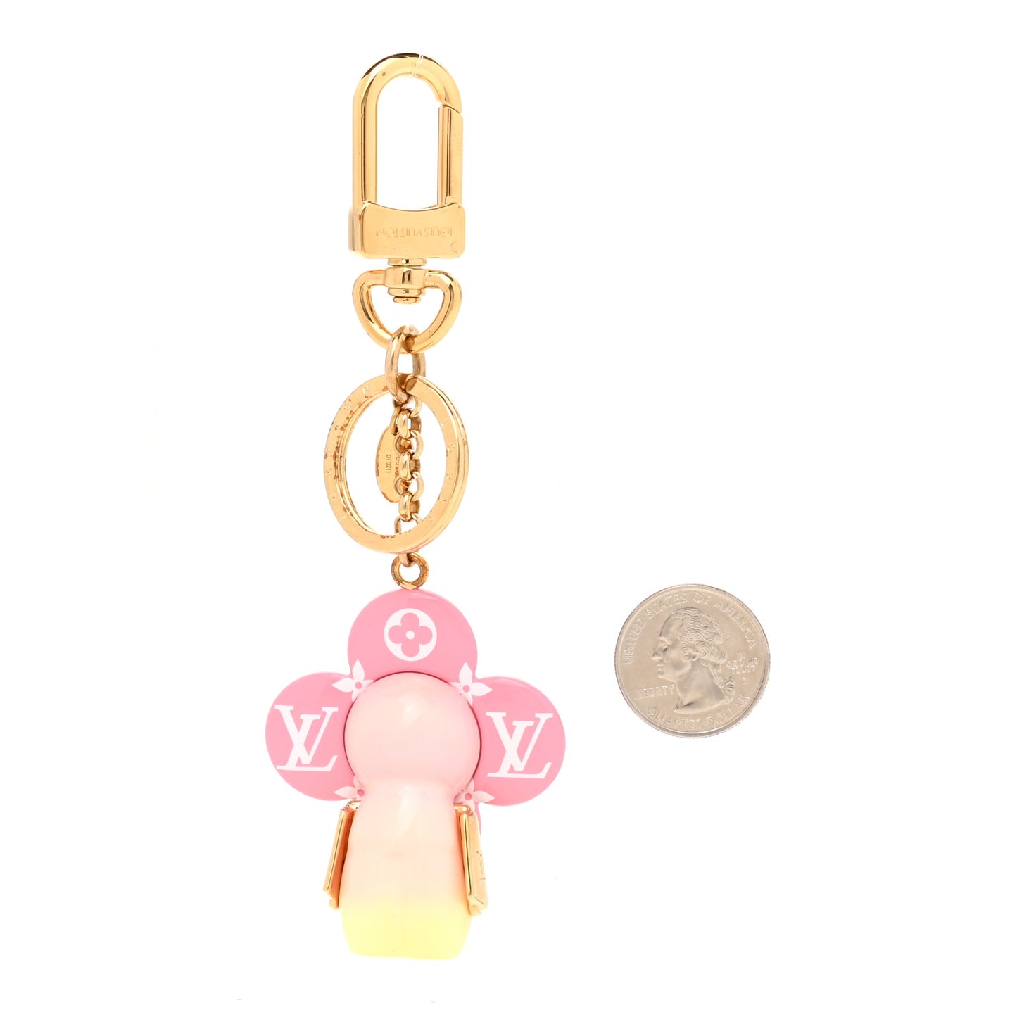 Giant Monogram Vivienne Bag Charm Key Holder Rose