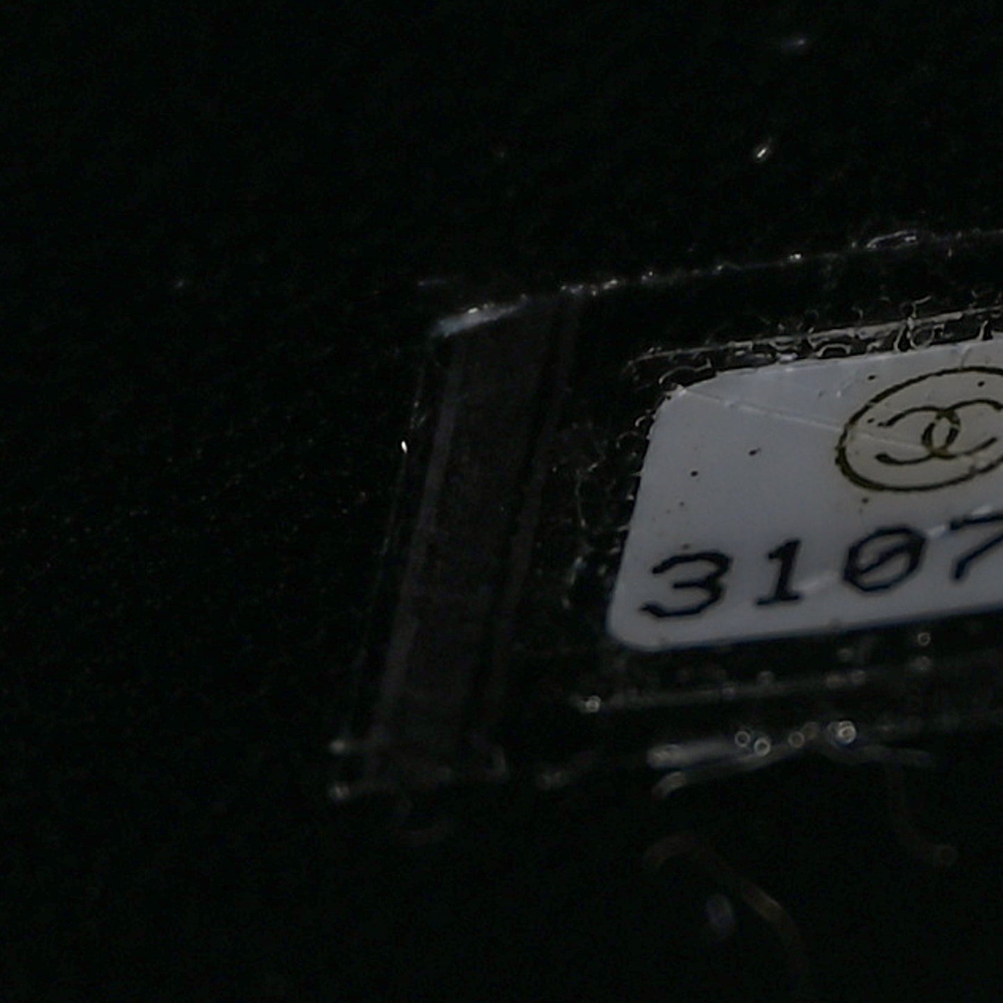 Lambskin No. 5 Perfume Box Evening Clutch White Black