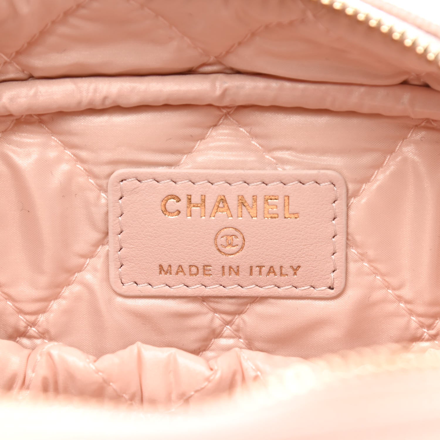 Chanel Caviar Quilted Medium Curvy Pouch Cosmetic Case Light Pink 6 of 7