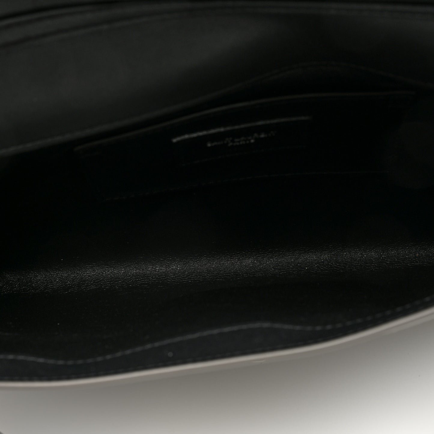 Metallic Calfskin Manhattan Chain Clutch Metal Argento