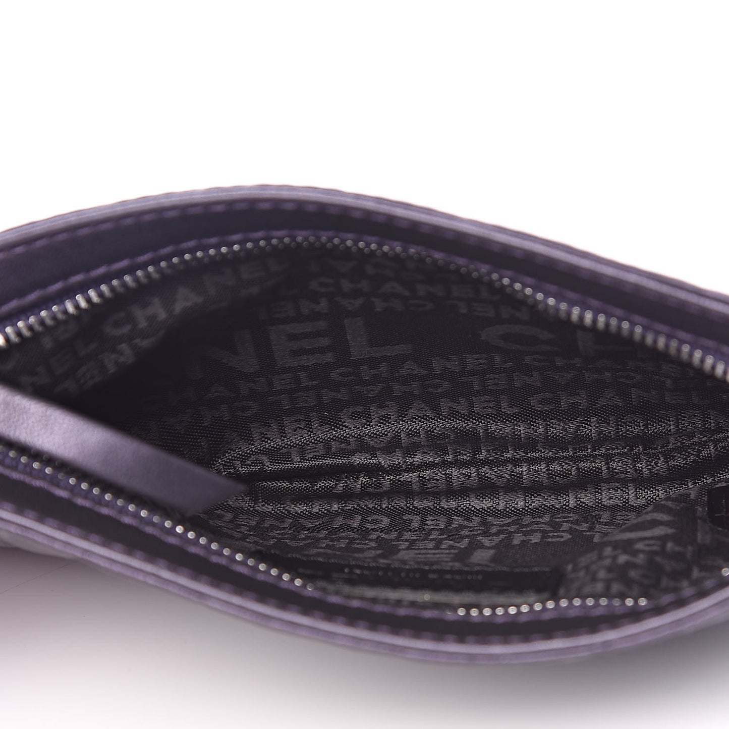Lambskin Camellia Evening Bag Purple