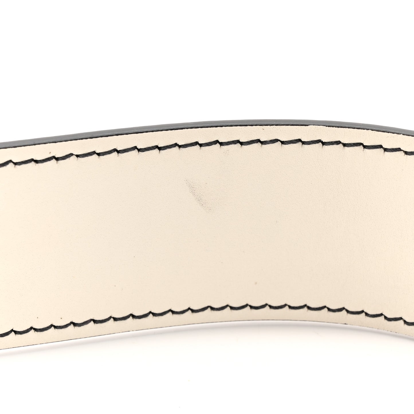 Calfskin Mini D Fence Saddle Bag White