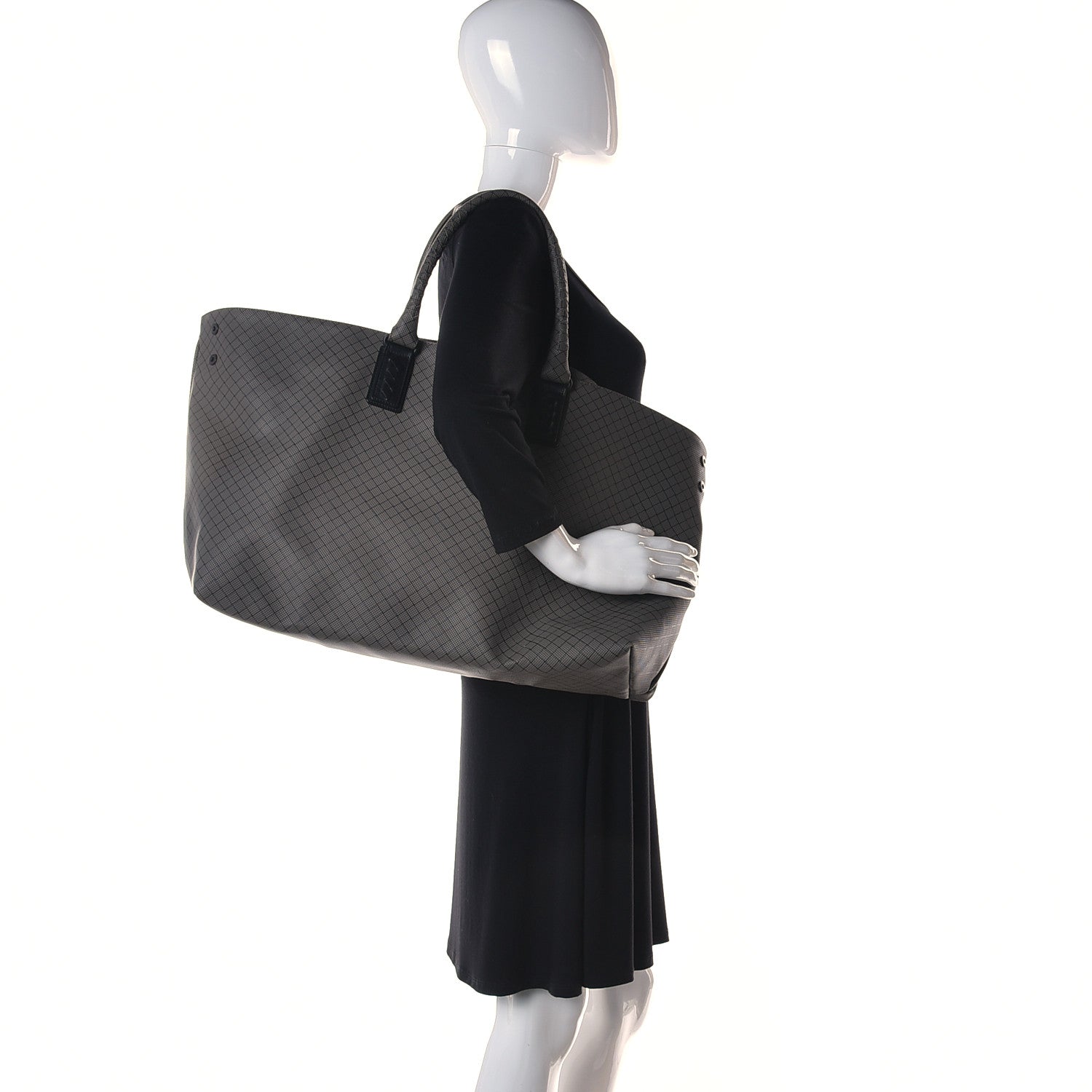 Bottega Veneta Rubberized Canvas Marcopolo Tote Shadow 3 of 15