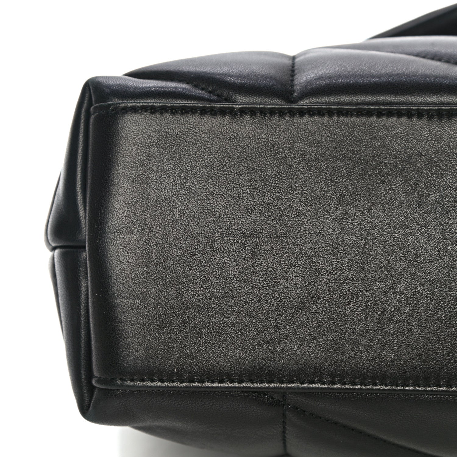 Saint Laurent Lambskin Quilted Small Loulou Puffer Monogram Chain Satchel Black 12 of 13