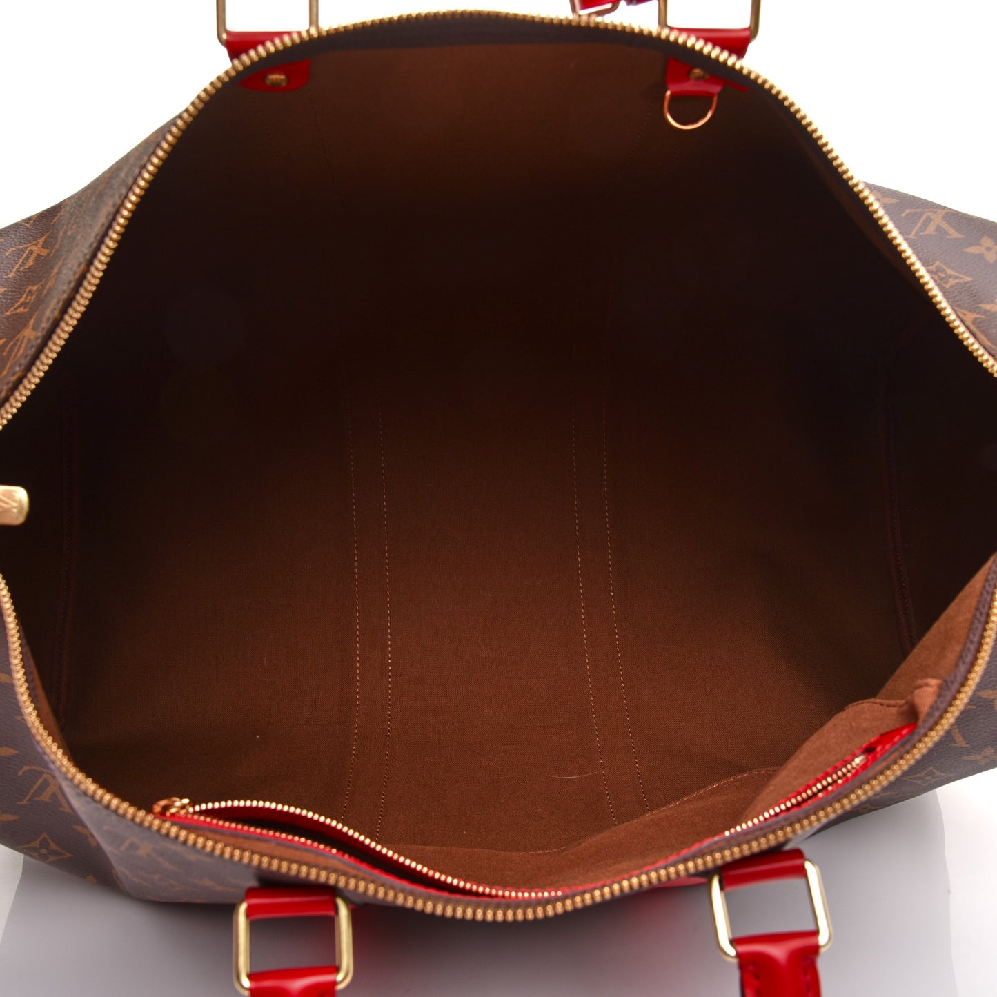 Calfskin Monogram Keepall Bandouliere 50 Coquelicot