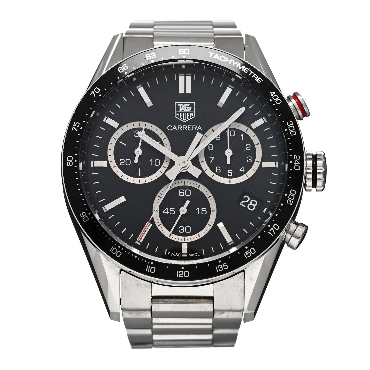Tag Heuer Stainless Steel 44mm Carrera Panamericana Chronograph Automatic Watch Black CV1A10 1 of 4