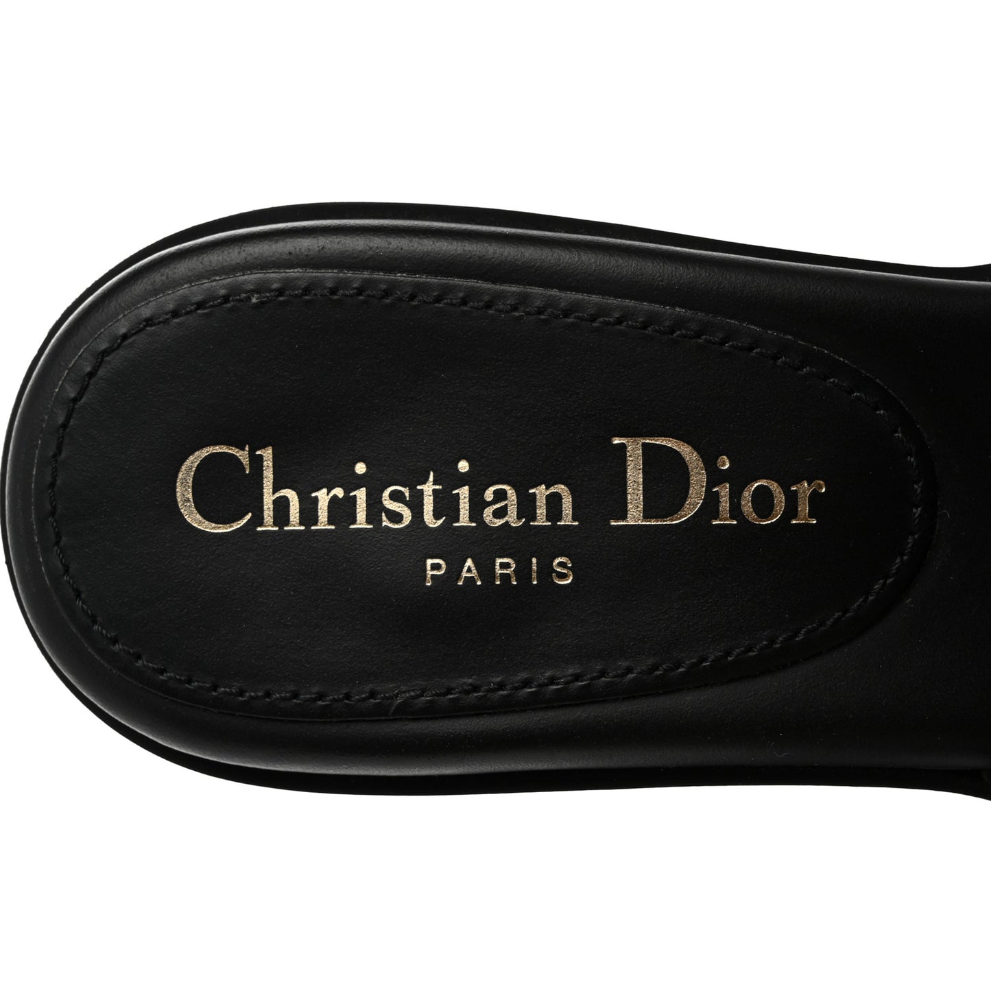 Calfskin Cannage Quilted Dio(r)evolution 80mm Slide Sandals 39 Black