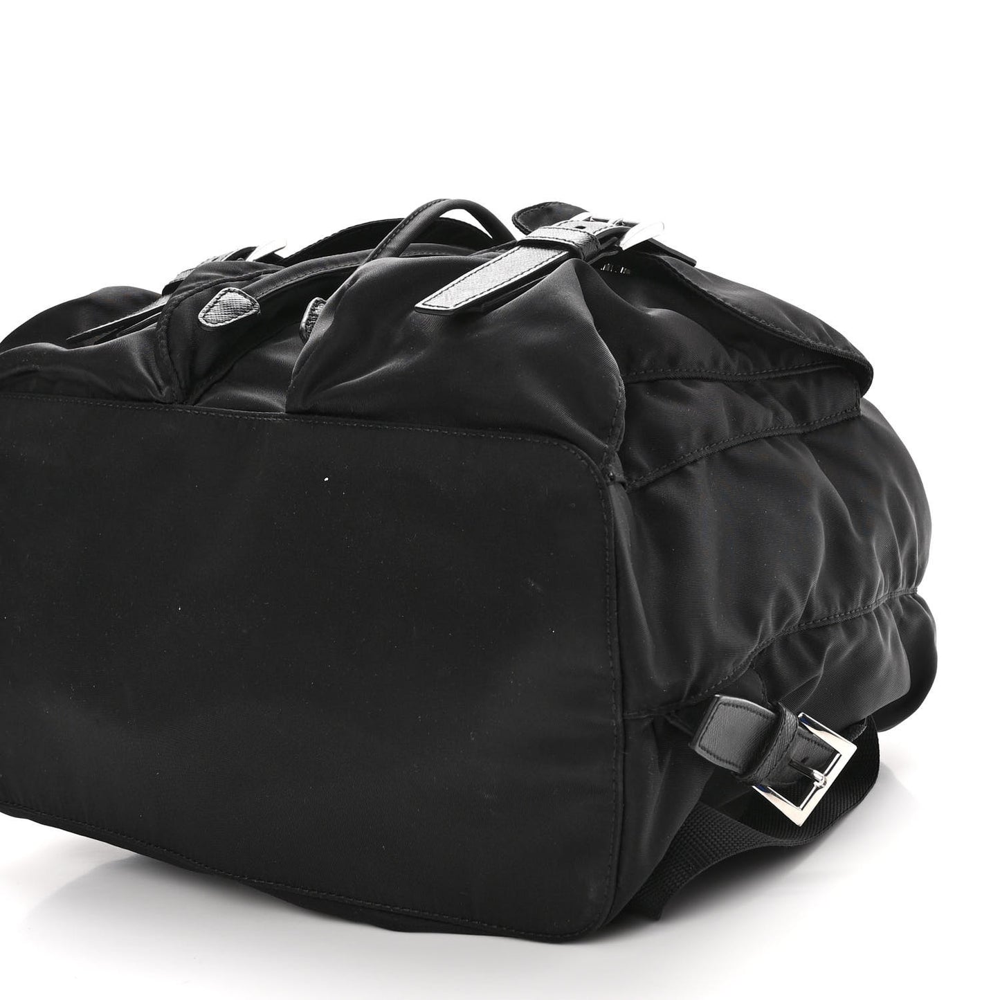 Tessuto Nylon Saffiano Medium Backpack Black