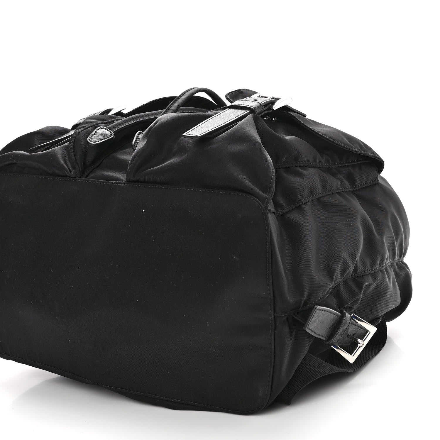 Prada Tessuto Nylon Saffiano Medium Backpack Black 9 of 10