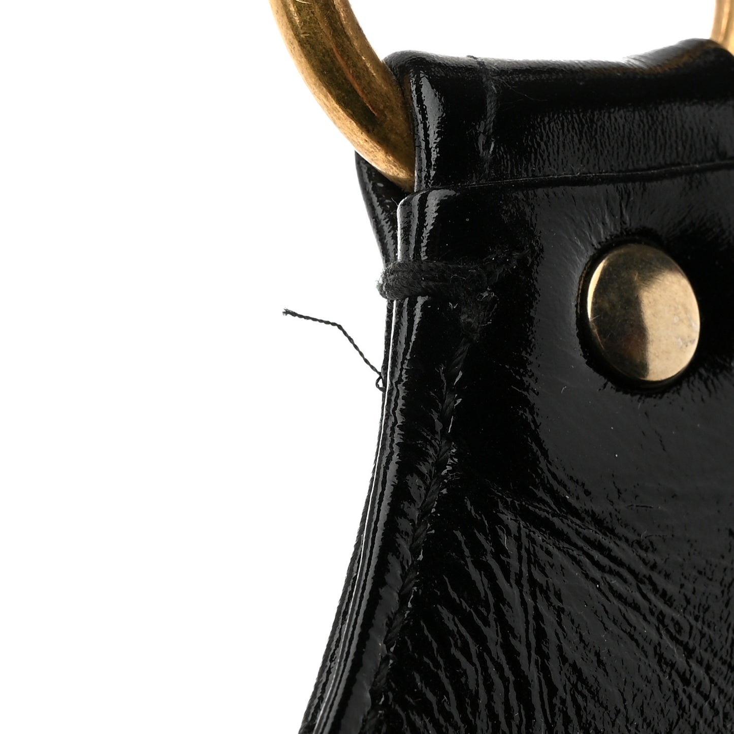 Patent Crocodile Embossed Tribute Tote Black