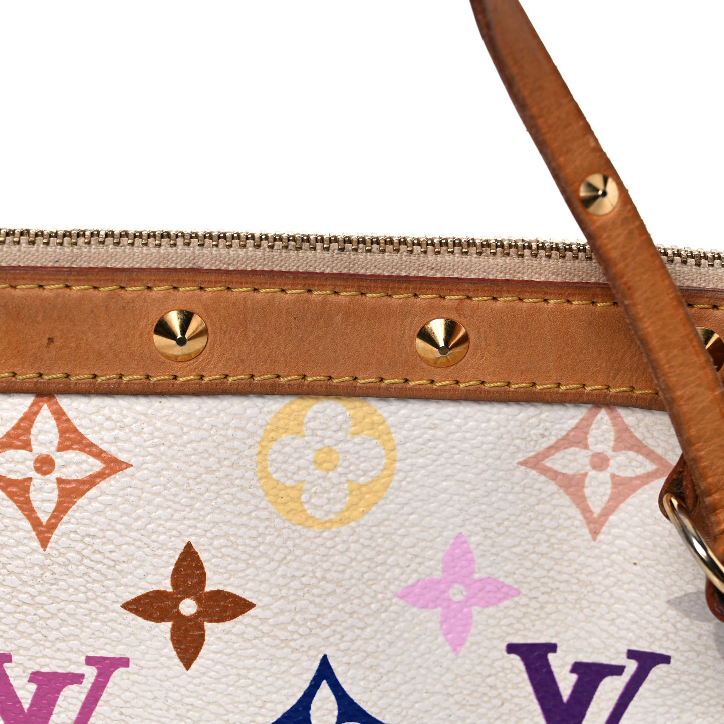 Monogram Multicolor Pochette Accessories White